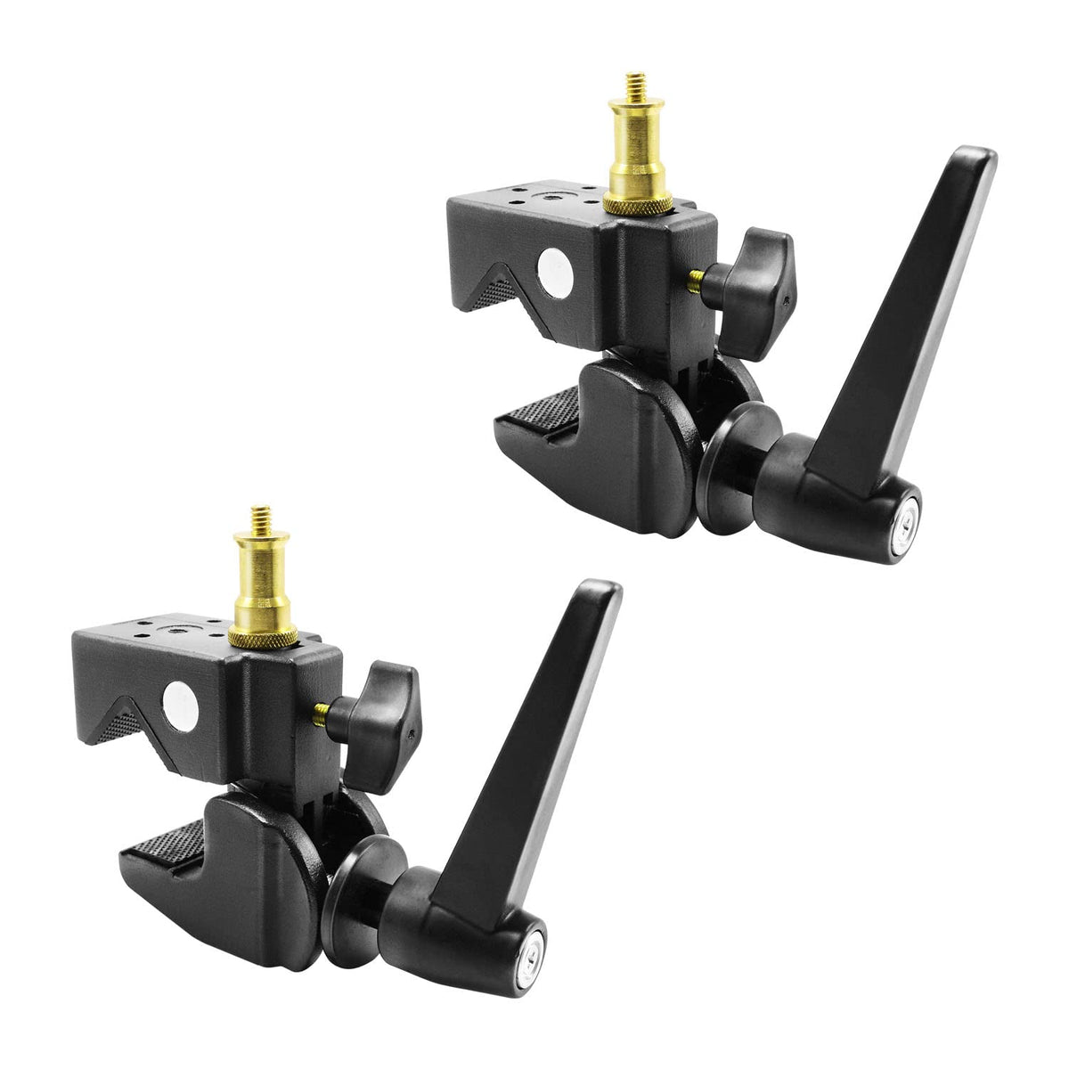 LimoStudio 2-Pack [Extra Super Heavy Duty] C Clamp with Standard Metal Stud Universal 1/4' & 3/8' Screws for Multi Purposes, 40 Lbs High Loading, vs. Compared to 30 Lbs Market Standards, AGG3261