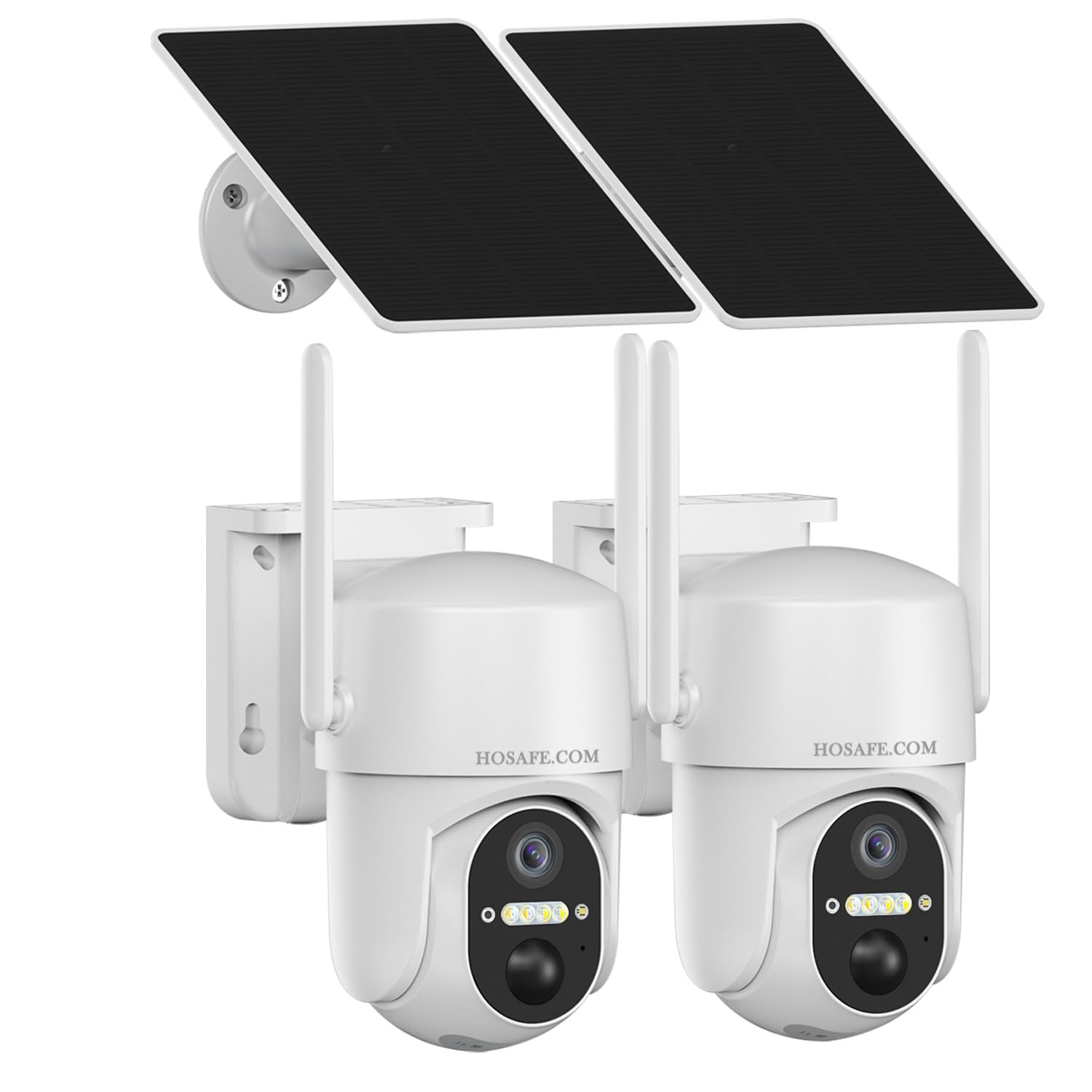 Wifi Security Cameras Wireless Outdoor, Solar Battery Powered 360 Ptz Cameras For Home Security, 2K Hd Color Night Vision, 2 Way