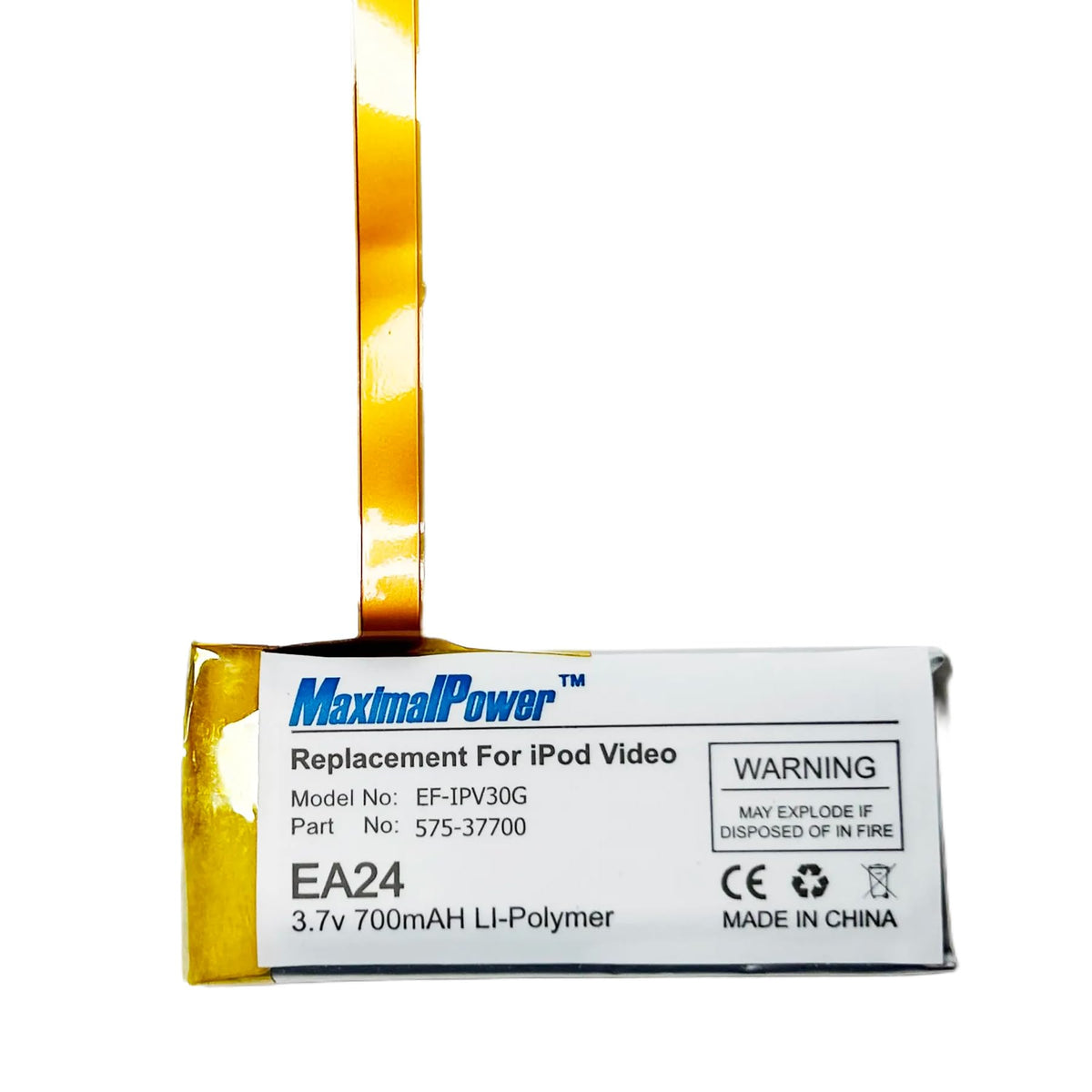 Maximalpower Replacement Battery For Apple Ipod Video/Classic 30Gb