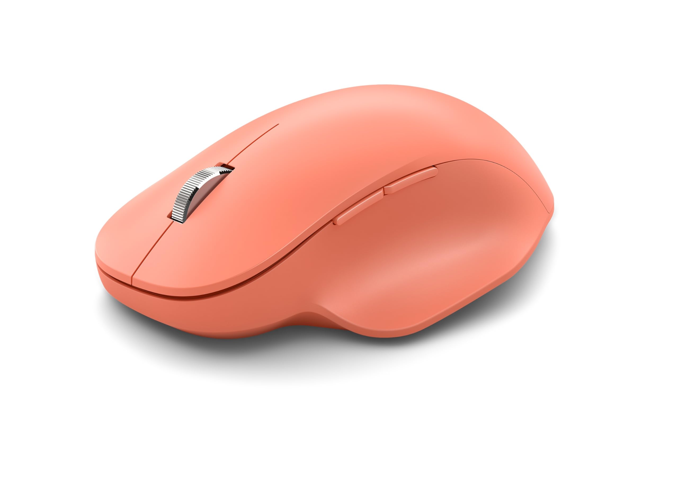 Microsoft Bluetooth Ergonomic Mouse - Peach - with comfortable Ergonomic design, thumb rest, up to 15months battery life. Works 