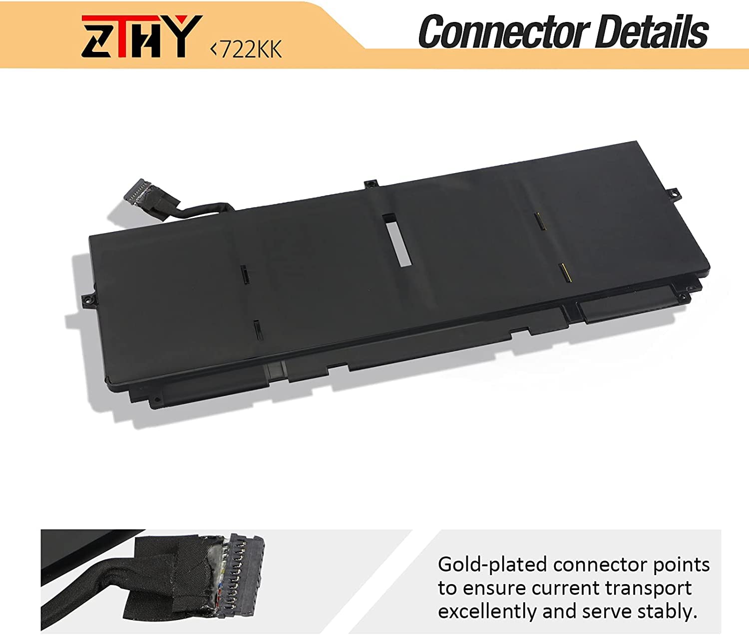 Zthy 722Kk Laptop Battery Replacement For Dell Xps 13 9300 (2020), Xps 13 9310 (2020), Xps 13 9380 (2020) P117G P117G002 P117G00