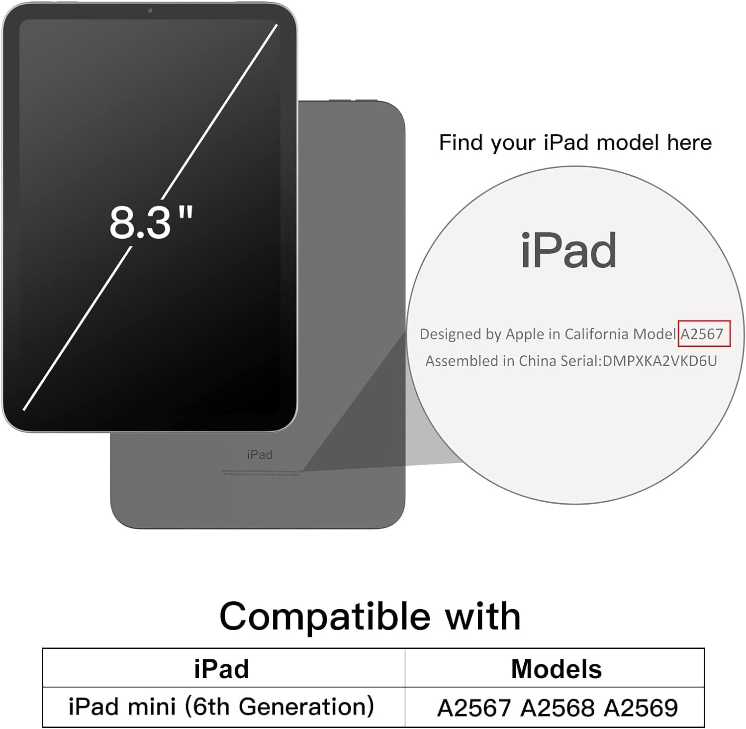 Durasafe Cases For Ipad 8.3 Inch Mini 6Th Gen [ Mini 6 2021 ] A2567 A2568 A2569 Mk7M3Ll/A Mlwl3Ll/A Mk7R3Ll/A Mk7P3Ll/A Mk7T3Ll/