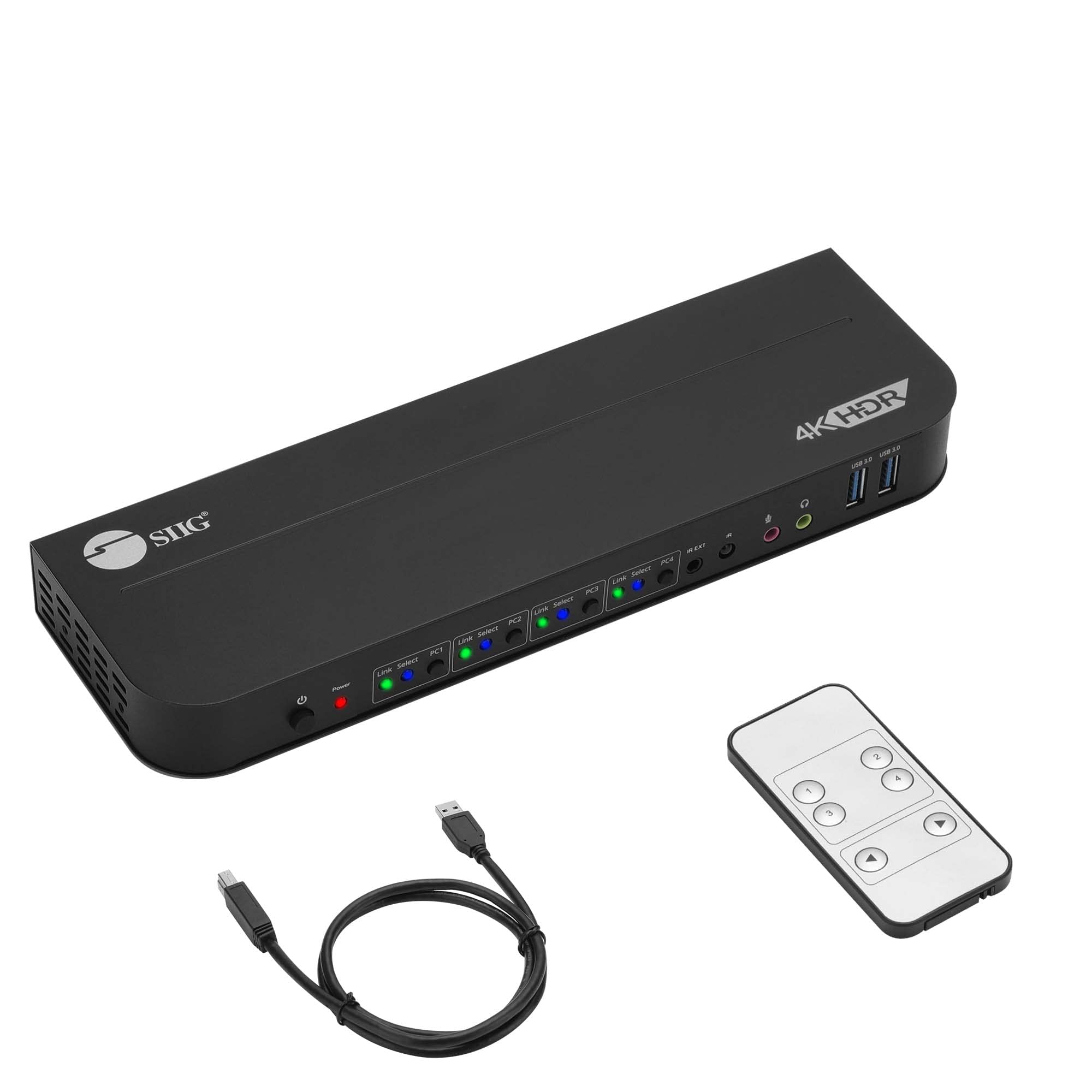 Siig 4X1 Displayport 4K Kvm Usb3 Switch (Ce-Kv0D11-S1)
