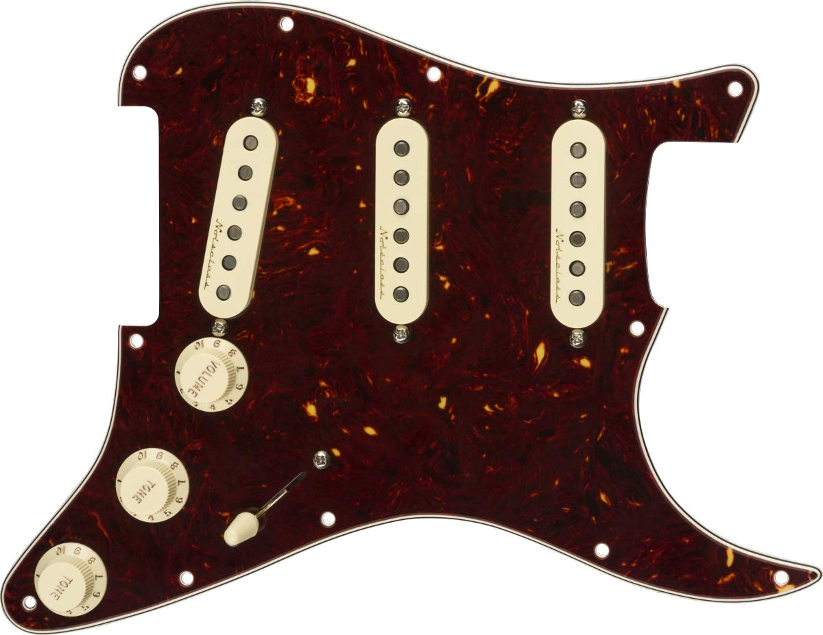Fender Pre-Wired Strat Pickguard, Vintage Noiseless SSS Electric Guitar Electronics (0992344500)