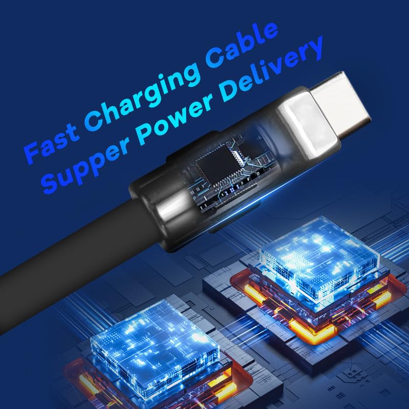 Gentsstride Black Chubby   Special Black Samurai Edition Durable Fast Charging Cable 240W Usb Type C Cables Ultra Thick Silicone