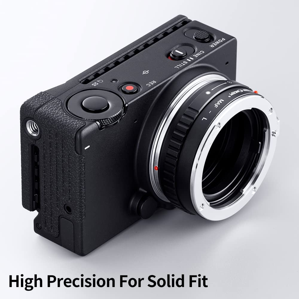 K&F Concept Lens Mount Adapter Maf L Manual Focus Compatible With Sony A (Minolta Af) Lens To L Mount Camera Body