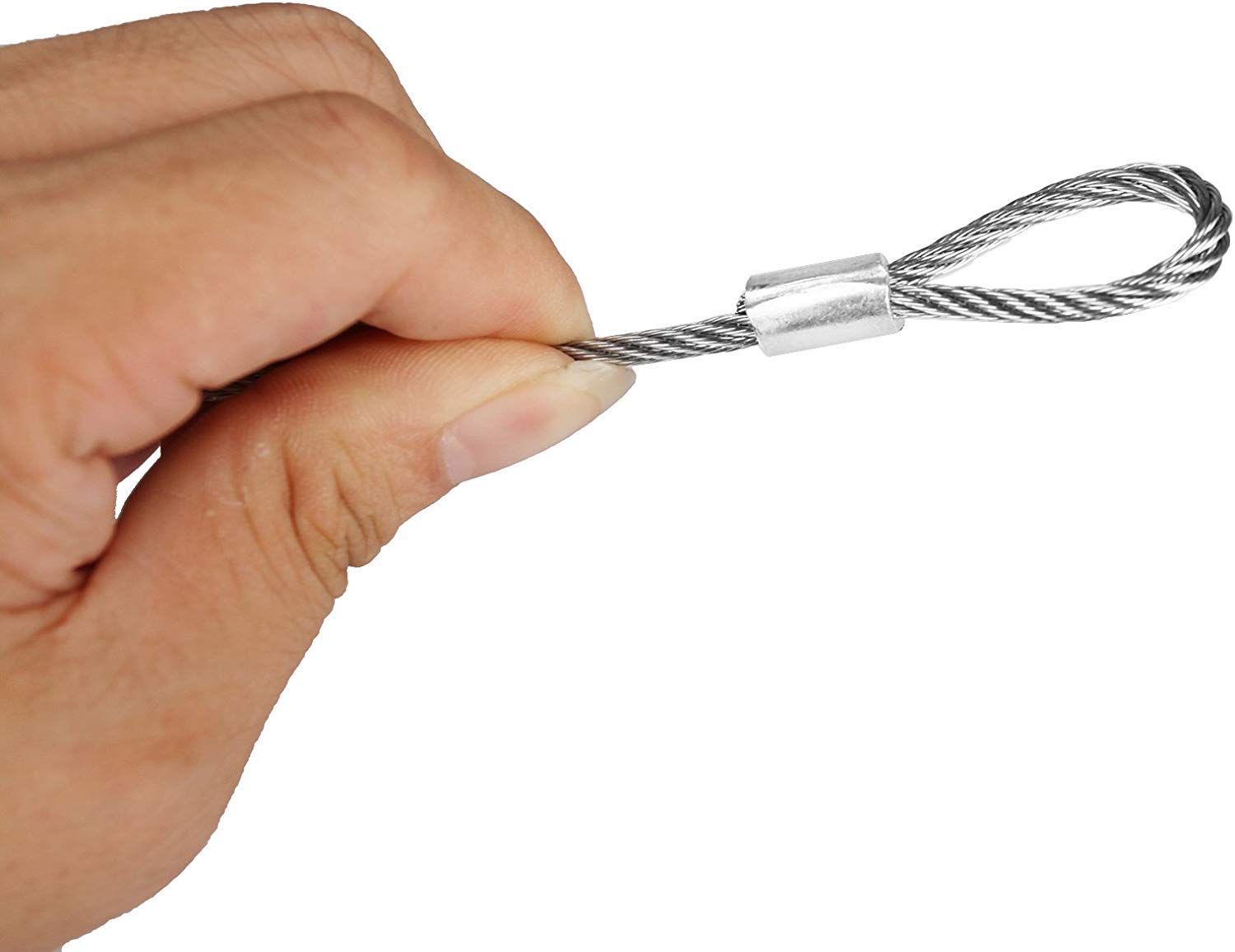 Mountain_Ark 20 Pack Safety Security Cable, 25.5' Stainless Steel Wire Ropes For Dj Stage Light, Buckle & Looped End, Load 110 Lb