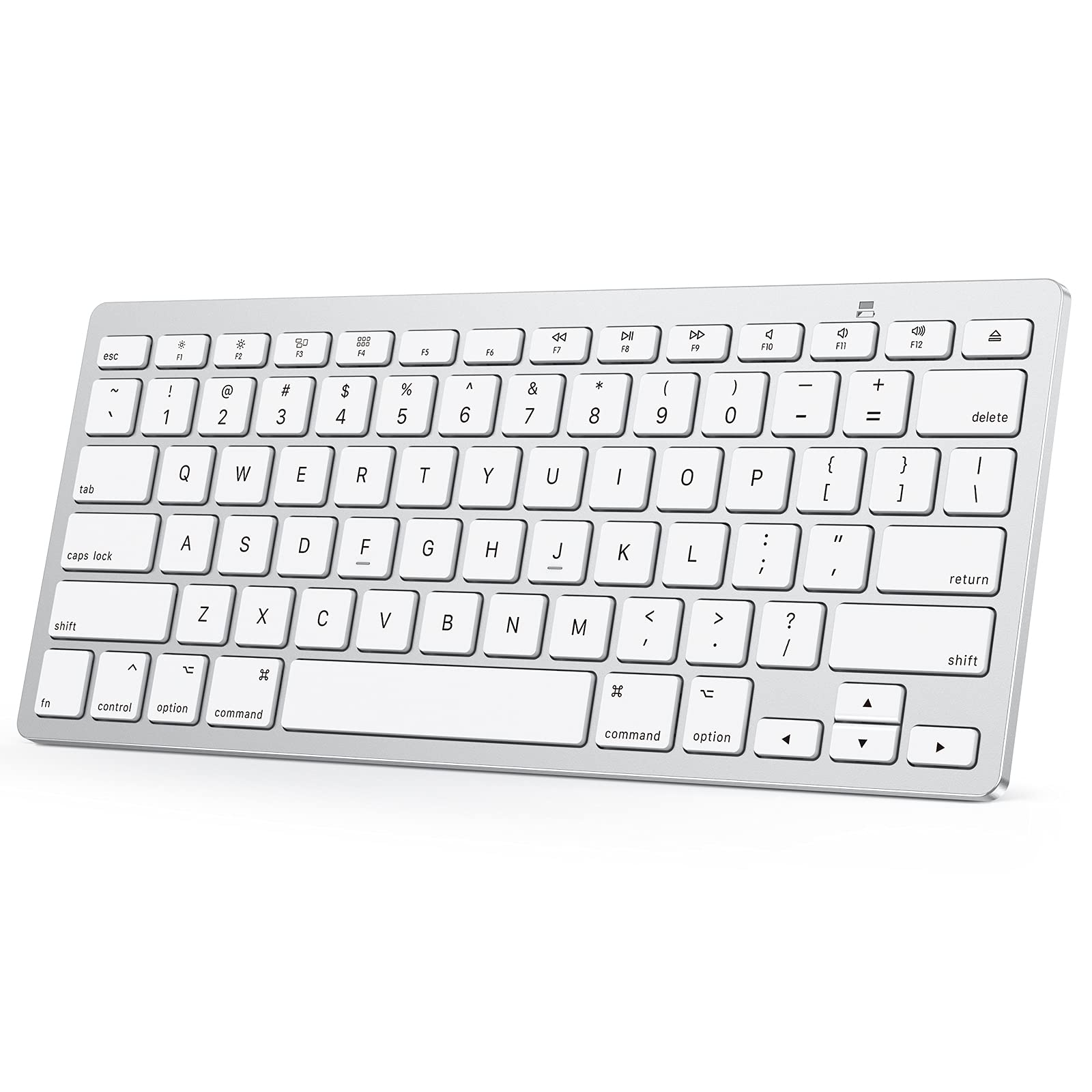 Omoton Bluetooth Keyboard For Mac, Compact Wireless Keyboard Compatible With Macbook Pro/Air, Imac, Mac Mini/Pro Laptop And Pc (Silver)