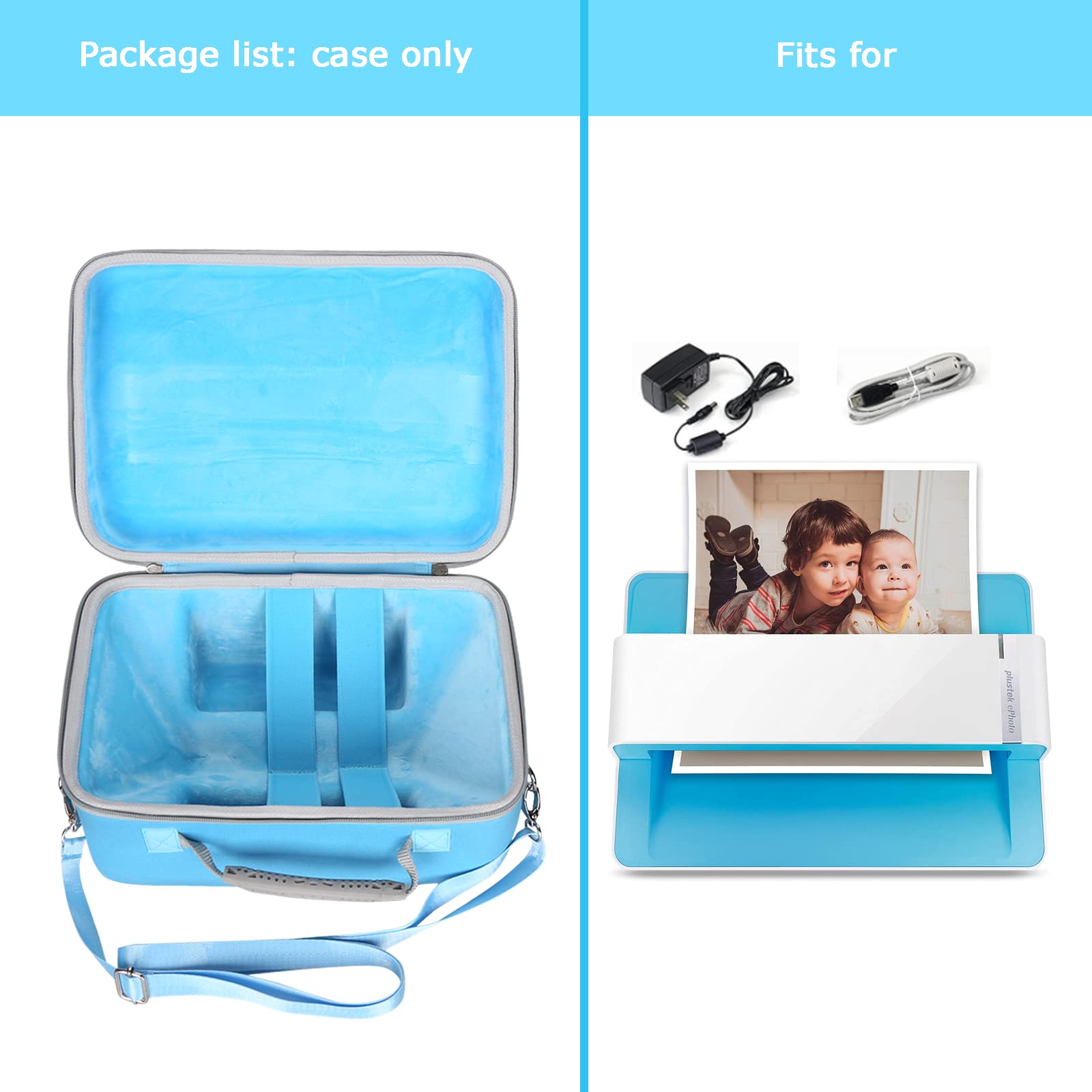 Tourmate Hard Document Scanner Carrying Case For Plustek Photo Scanner   Ephoto Z300, Scan 4X6 Photo In 2Sec, Auto Crop And Desk