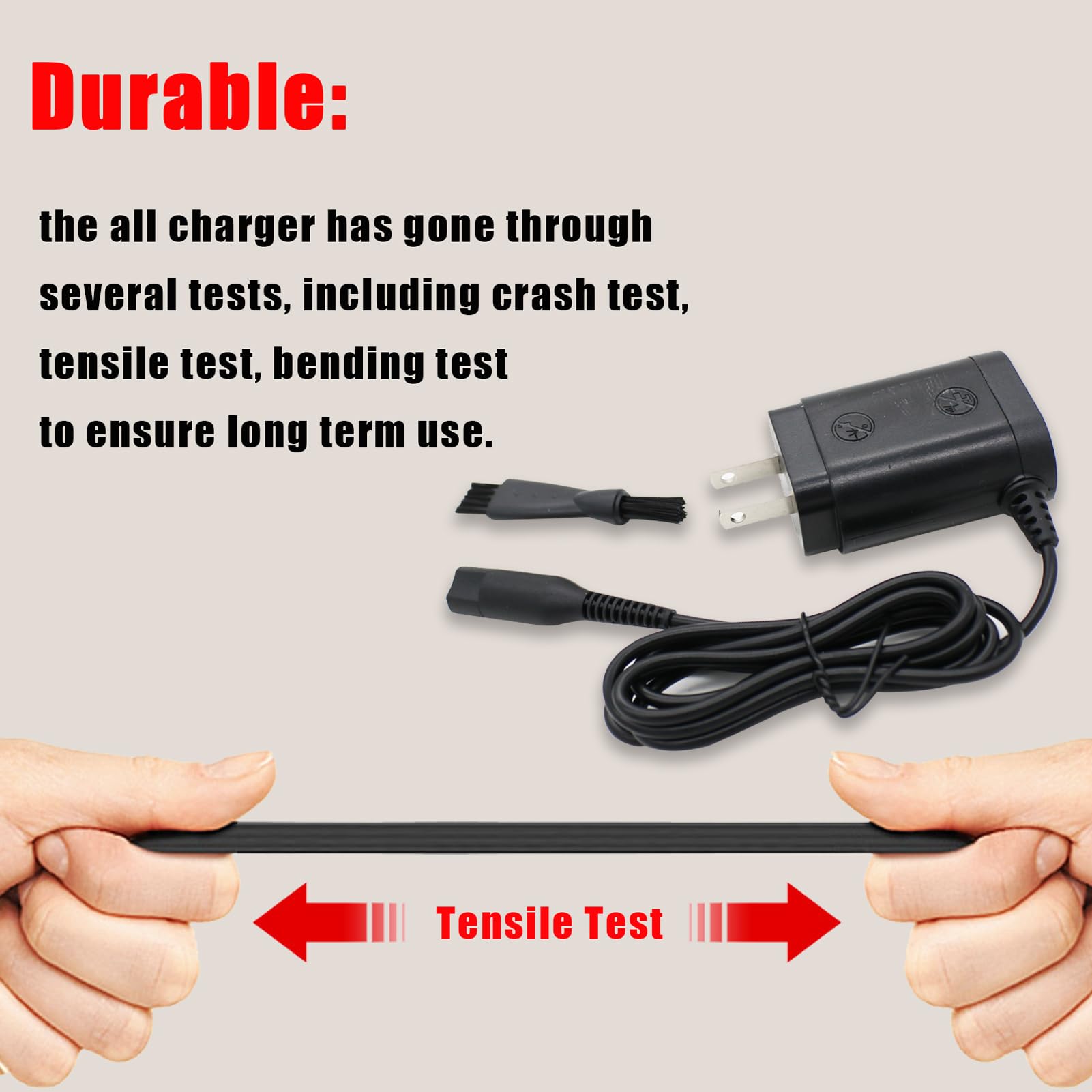 12V Charger Replacement For Braun Shaver S3 S6 S7 S8 S5 S9 S1 Charging Cord For Series 1 3 5 6 7 8 9 Wall Power Adapter For Brau