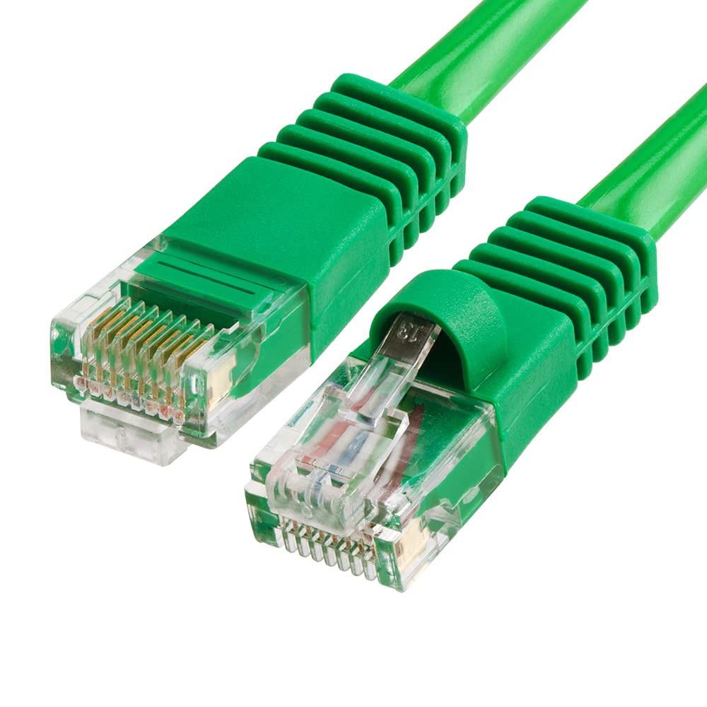 Cmple Cat5E Network Ethernet Cable   Computer Lan Cable 1Gbps   350 Mhz, Gold Plated Rj45 Connectors   5 Feet Green