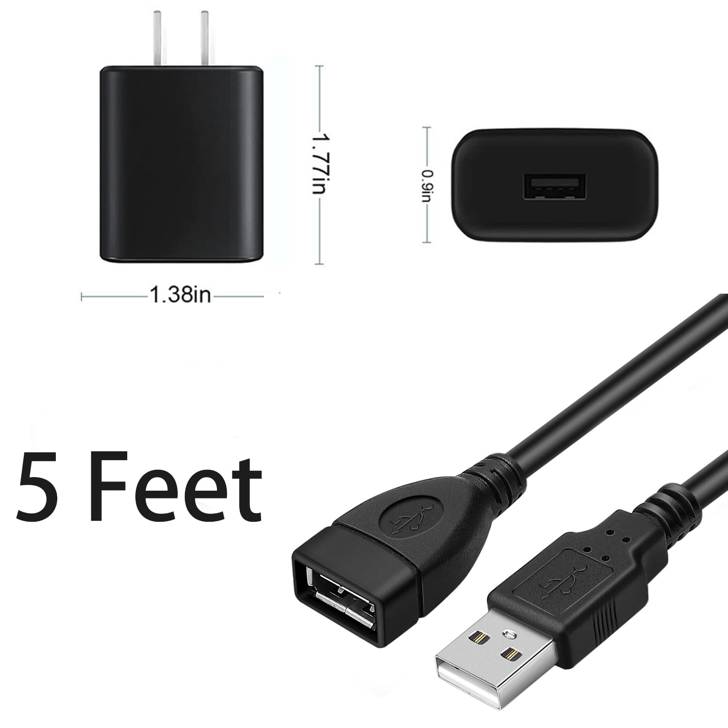 Usb Charger For Jlab Go Aipopsport, Jlab Epic Air Ancsport Anc, Jlab Jbuds Airsportexecutiveproplay Gaminganc Usb A Male To Fema