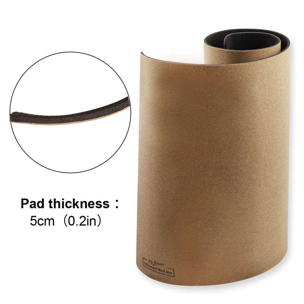 Mr.Power Guitar Work Mat 41 X 17 Inch Instrument Work Mat Guitar Cleaning Luthier Tool Suitable For Guitar, Bass, Banjo, Mandoli