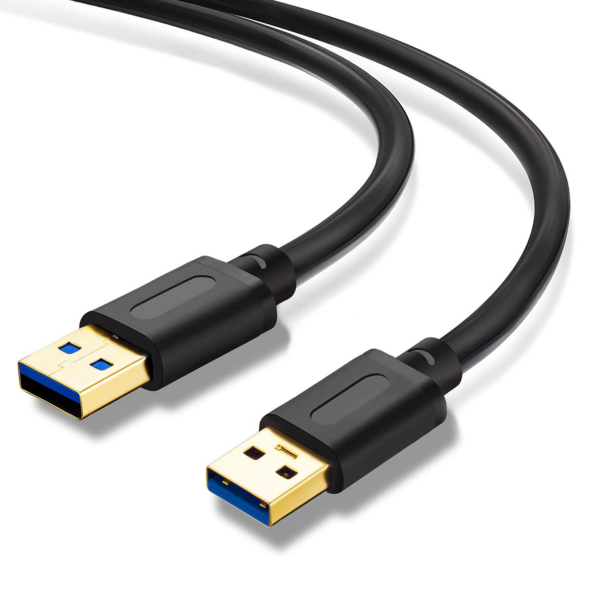 Jelly Tang Usb 3.0 A To A Male Cable 10Ft,Usb To Usb Cable Usb Male To Male Cable Usb Cord With Gold Plated Connector For Hard Drive Enclosures, Dvd Player, Laptop Cooler (10Ft/3M)