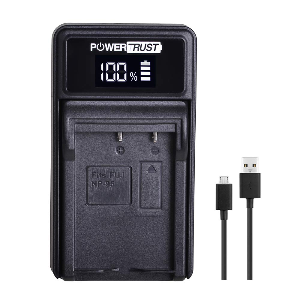 Powertrust 2X 1900Mah Np 95 Np95 Np 95 Li Ion Battery And Charger For Fujifilm Np 95 F30 F31 F30Fd F31Fd 3D W1 X100T X100S X100