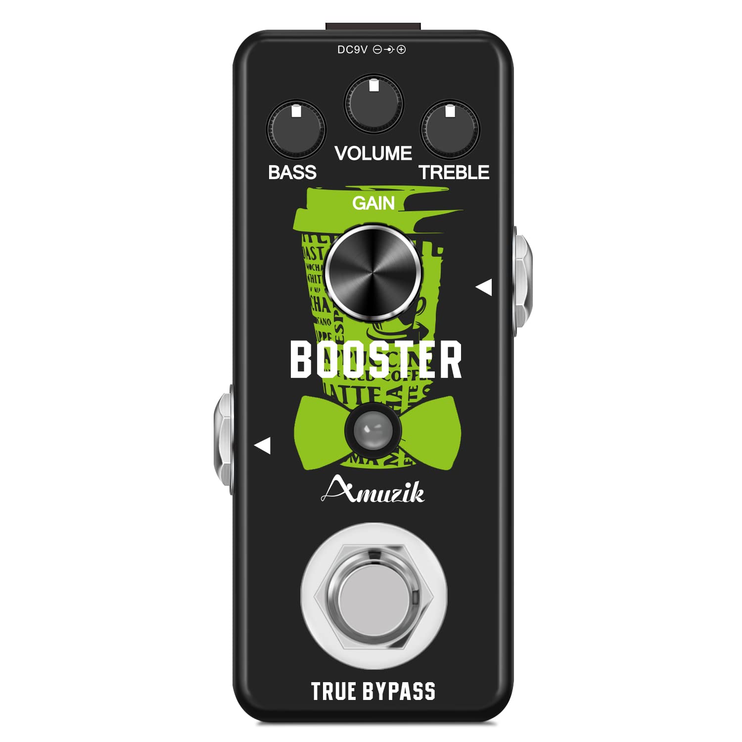 Amuzik Guitar Effect Pedal Booster Analog Guitar Boost Effects Pedals For Electric Guitar Classic Pure Signal Amplification Mini