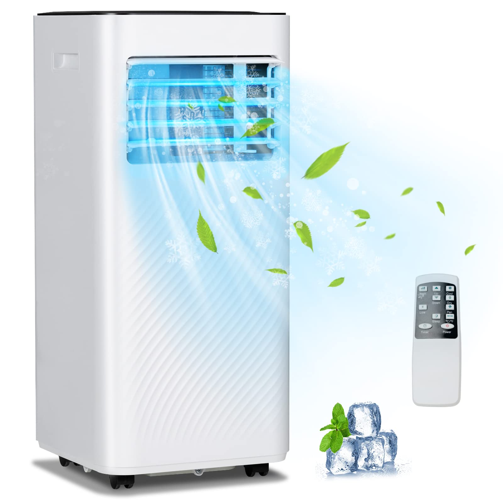 PETSITE 10000 BTU Portable Air Conditioner, 3 in 1 AC Cooling Unit with Remote Control, Dehumidifier, Sleep Mode, Window Kit, St
