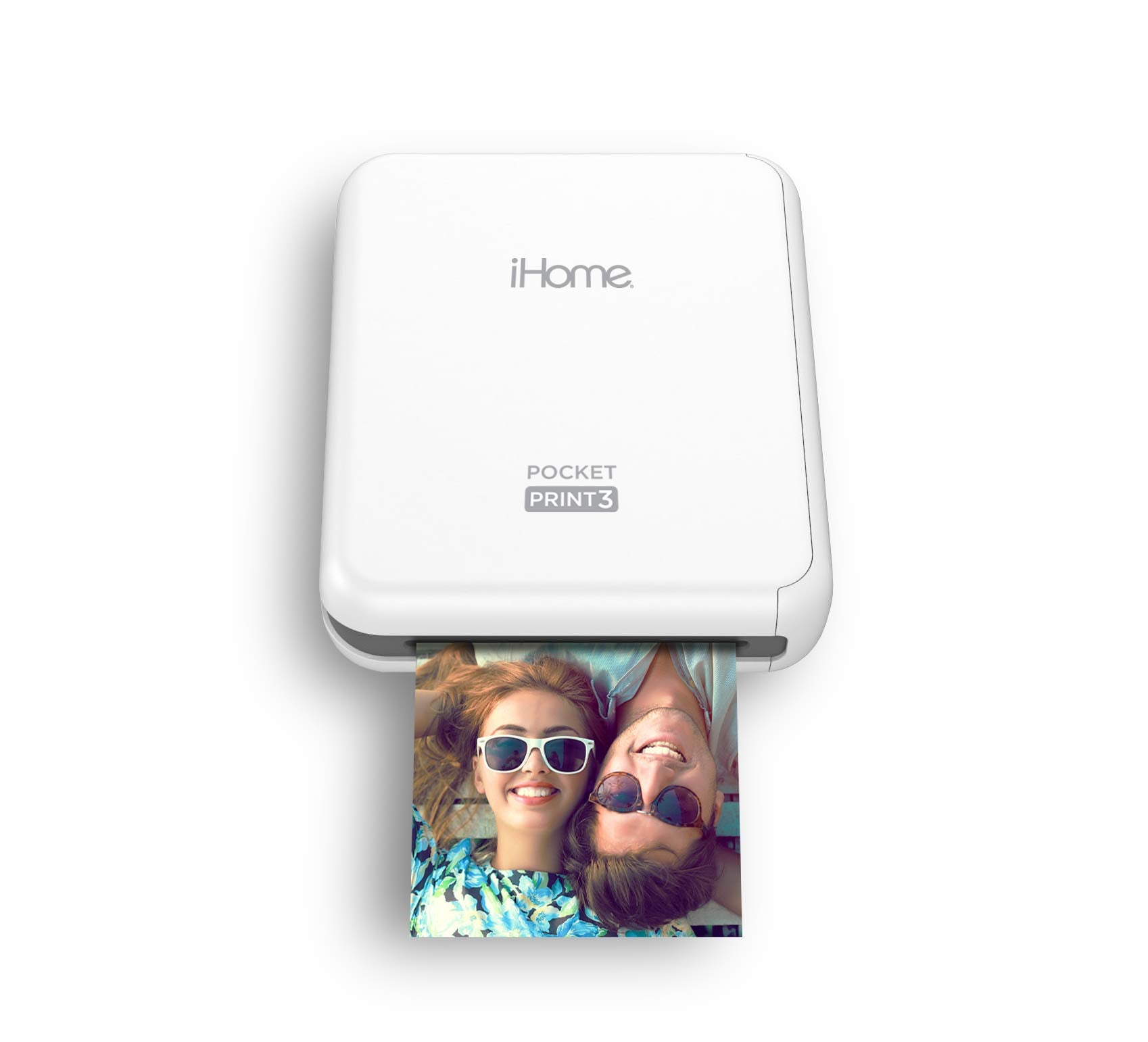 Ihomea Pocketprint3A Mobile Photo Printer Square 3X3 Inch Printouts (White)