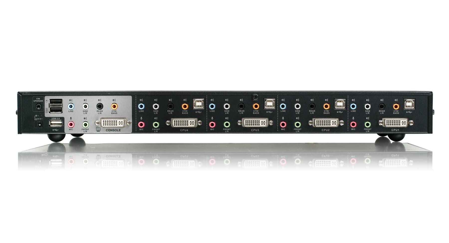 Iogear 4 Port Dual Link Dvi Kvmp Switch With 7.1 Audio And Cables, Taa Compliant, Gcs1784