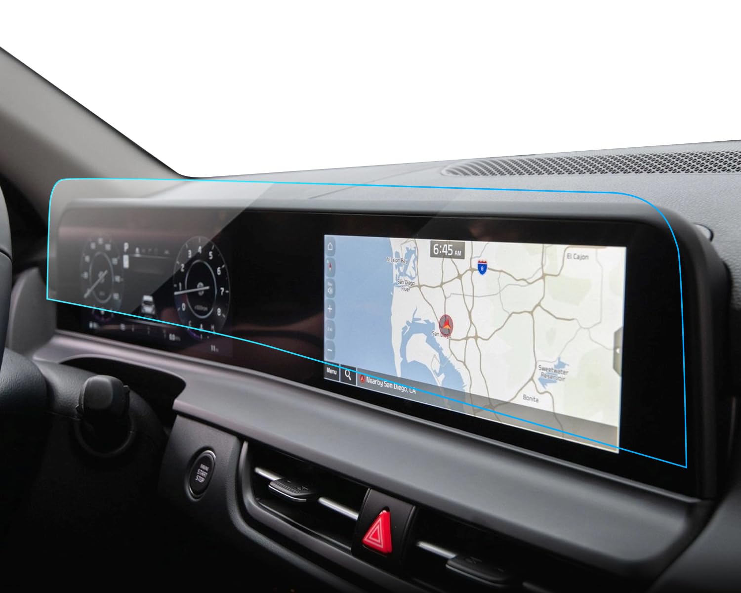 LANTU Seltos Screen Protector for 2024 2025 2026 Kia Seltos S/X-Line/EX/SX Accessories Navigation Digital Instrument Cluster Dua