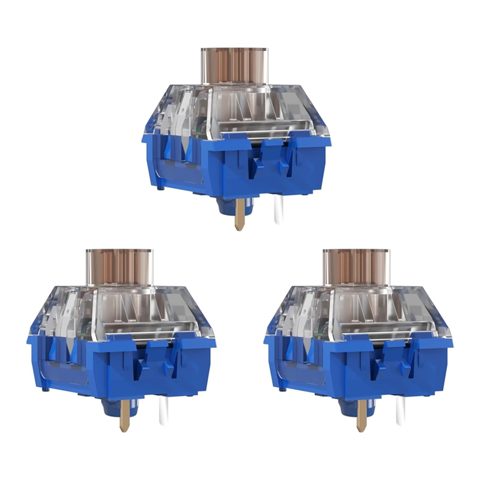 Silent Tactile Switches,Kailh Box Deep Sea Silent Whale Switches For Mechanical Keyboard,3 Pin 45Gf /Waterproof Dustproof/Long L