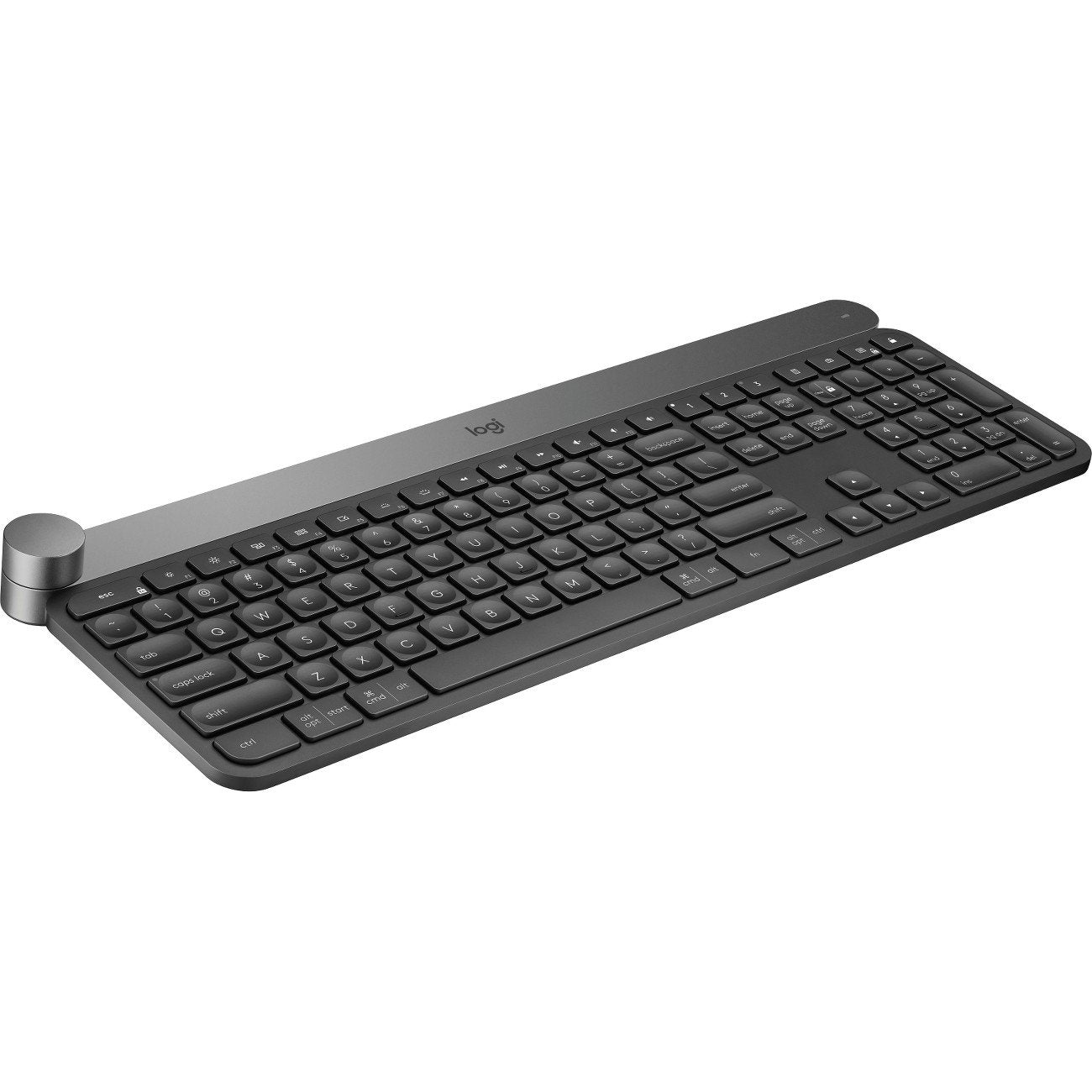 Logitech Craft Advanced Wireless Keyboard with Creative Input Dial and Backlit Keys, Dark Grey and Aluminum