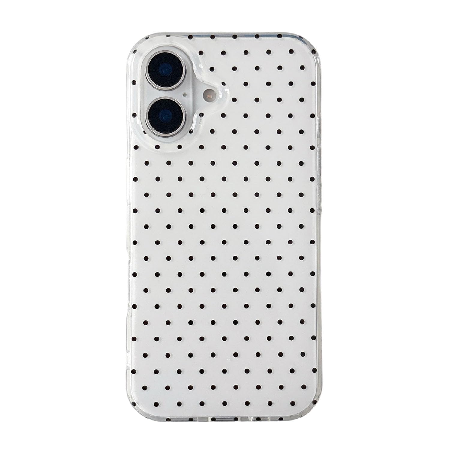 QLTYPRI Cute Phone Case for iPhone 16 Case Polka Dot Fashion Aesthetic Design for Women Girls, Slim TPU Shockproof Protective Ph