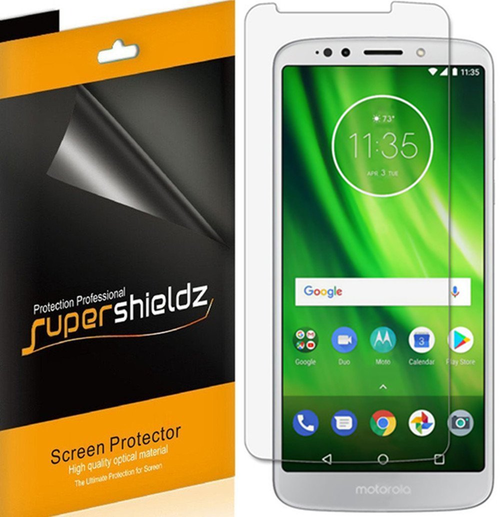 Supershieldz (6 Pack) Designed For Motorola (Moto G6 Play) Screen Protector, High Definition Clear Shield (Pet)