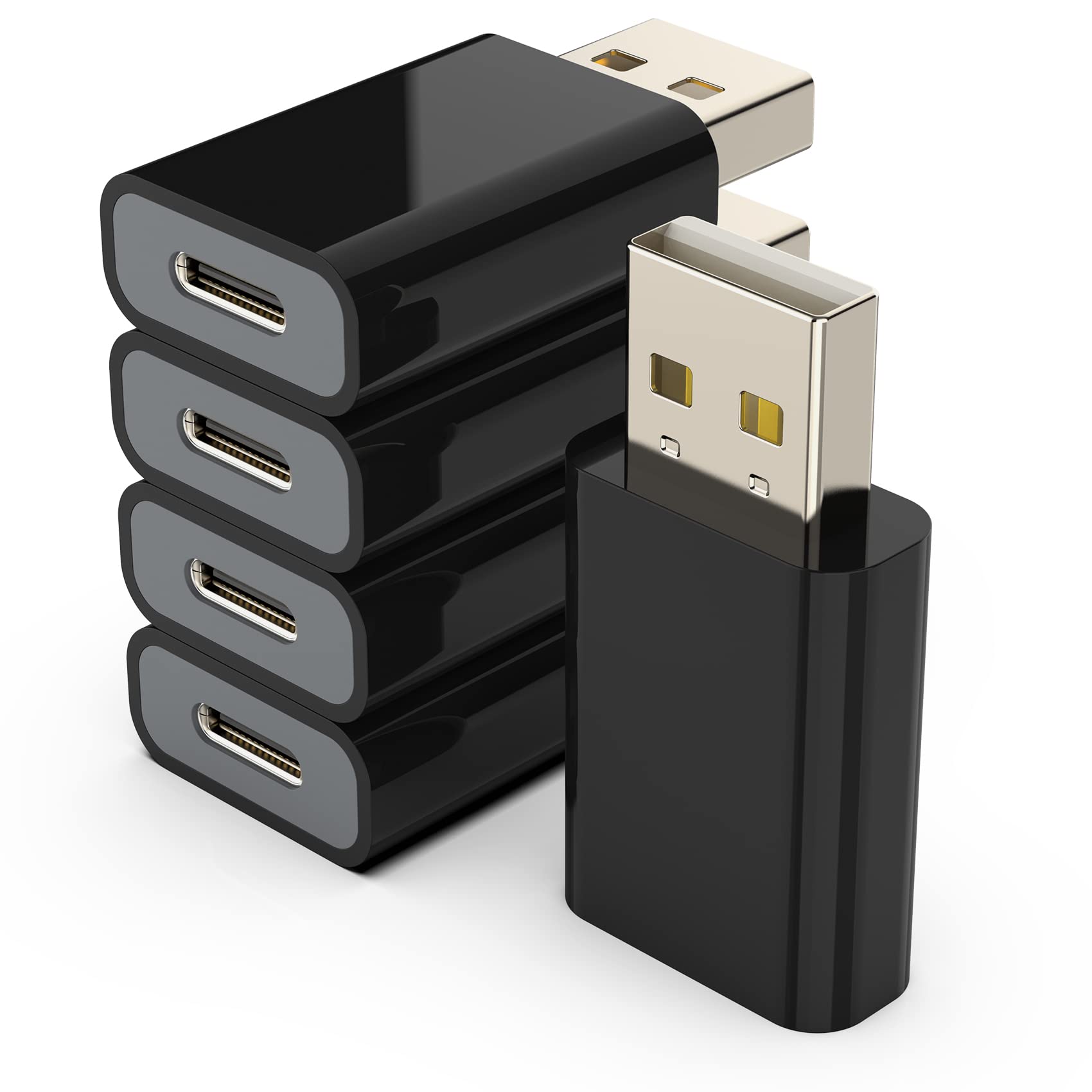 Lmuboy Usb To Usb C Adapter Pack 5,Compatible With Apple Magsafe Watch 7/8/9/Se/Ultra,Usb C Female To Usb Male Adapter For Iphon