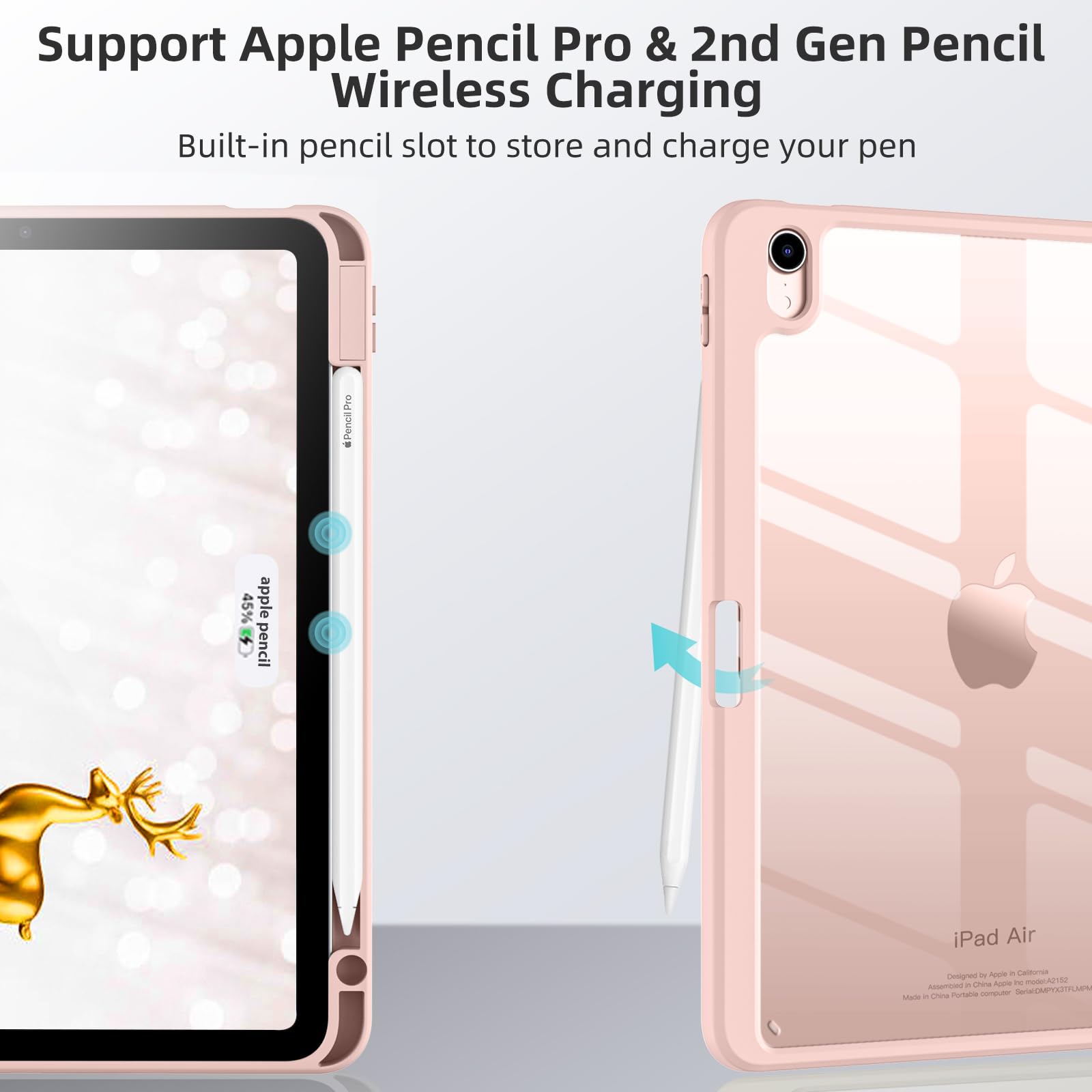 Wenlaty Compatible With Ipad Air 11 Inch Case (M2) 2024 New, For Ipad Air 6Th/5Th/4Th Generation Case (2024/2022/2020) 11/10.9 I