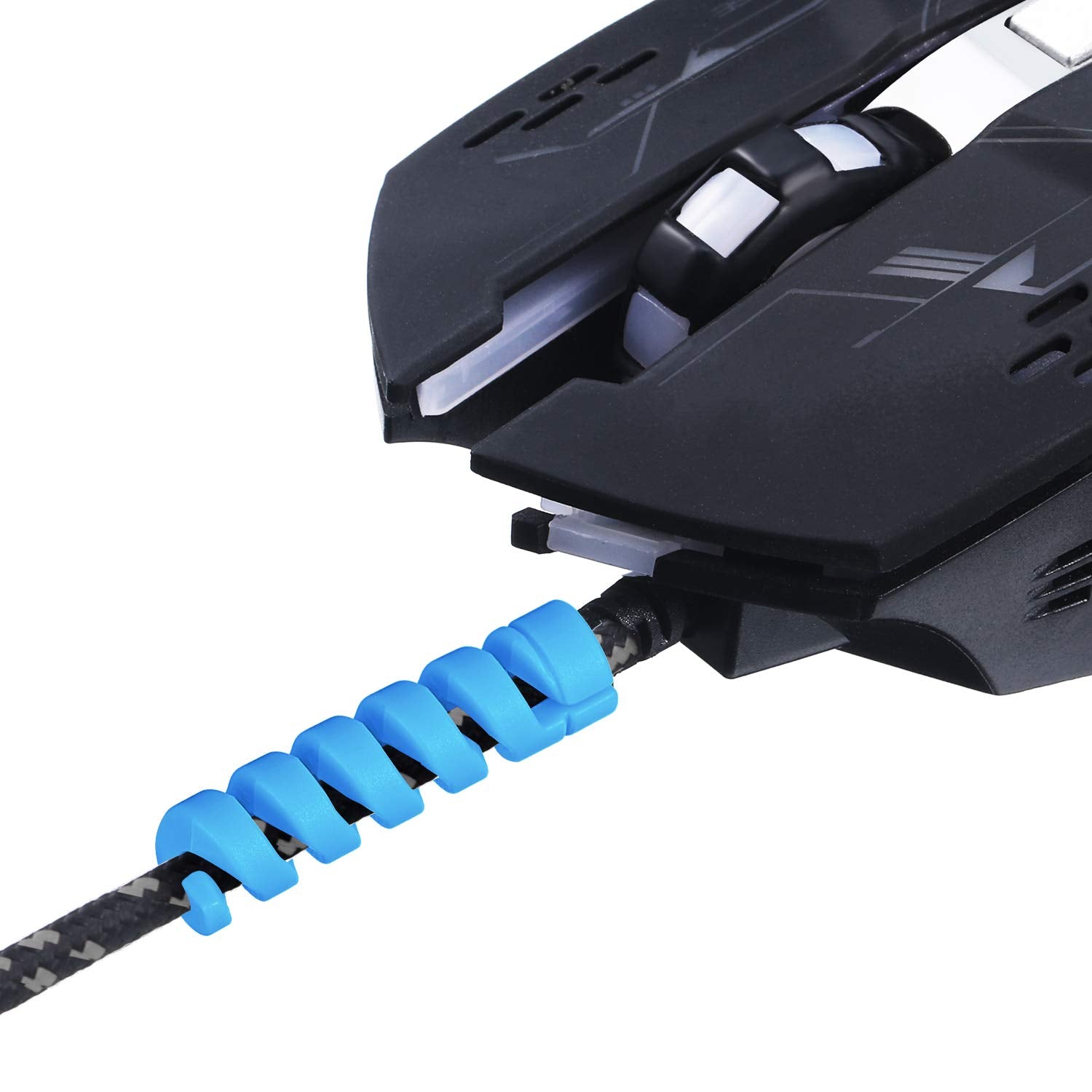 Jetec 12 Pieces Highly Flexible Silicone Micro Usb Protector, Mouse Cable Protector, Suit For All Cell Phones, Computers And Cha