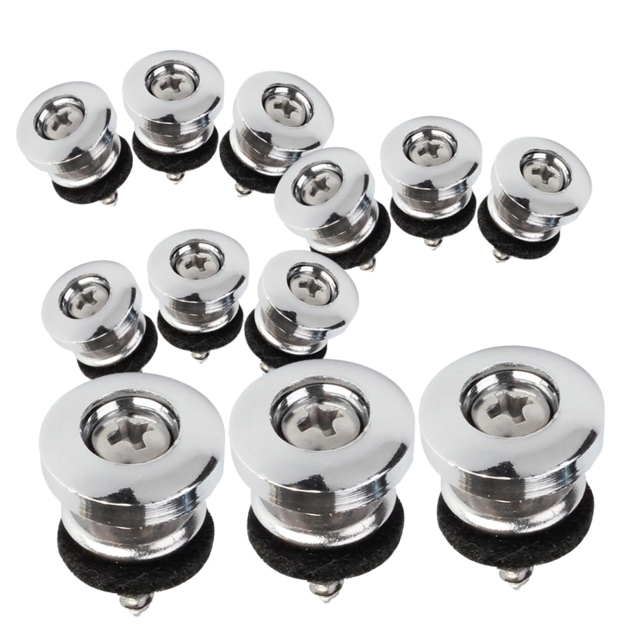 Toyvian 12pcs Guitar Strap Button Set Bass Guitar Strap Locks Padded End Pins for