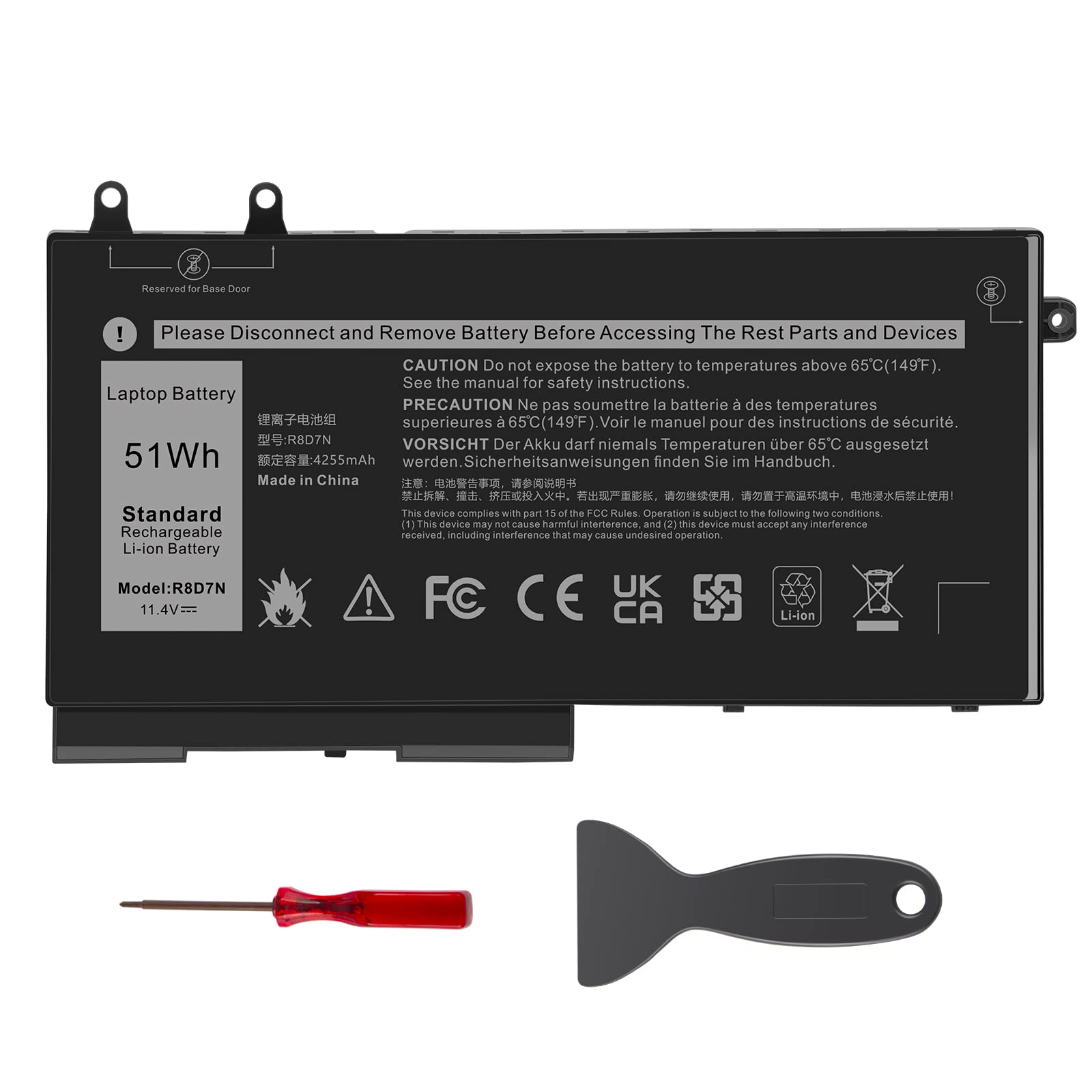 Asuncell R8D7N Battery Replacement For Dell Inspiron 3540 M3550 Latitude 5400 5500 5510 7590 7591 7791 2 In 1 Series H82T6 0C5Gv