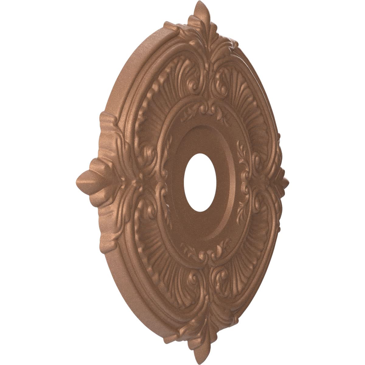 Ekena Millwork 19Od X 3 1/2Id X 1P Attica Thermoformed Pvc Ceiling Medallion (Fits Canopies Up To 6 3/4), Aged Copper