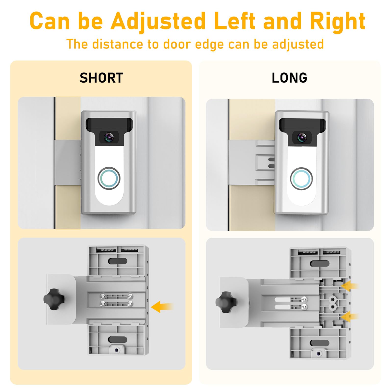 Qibox Anti Theft Doorbell Mount Compatible With Ring/Blink Wireless Video Doorbell, No Drill Camera Holder, Adjustable Mounting