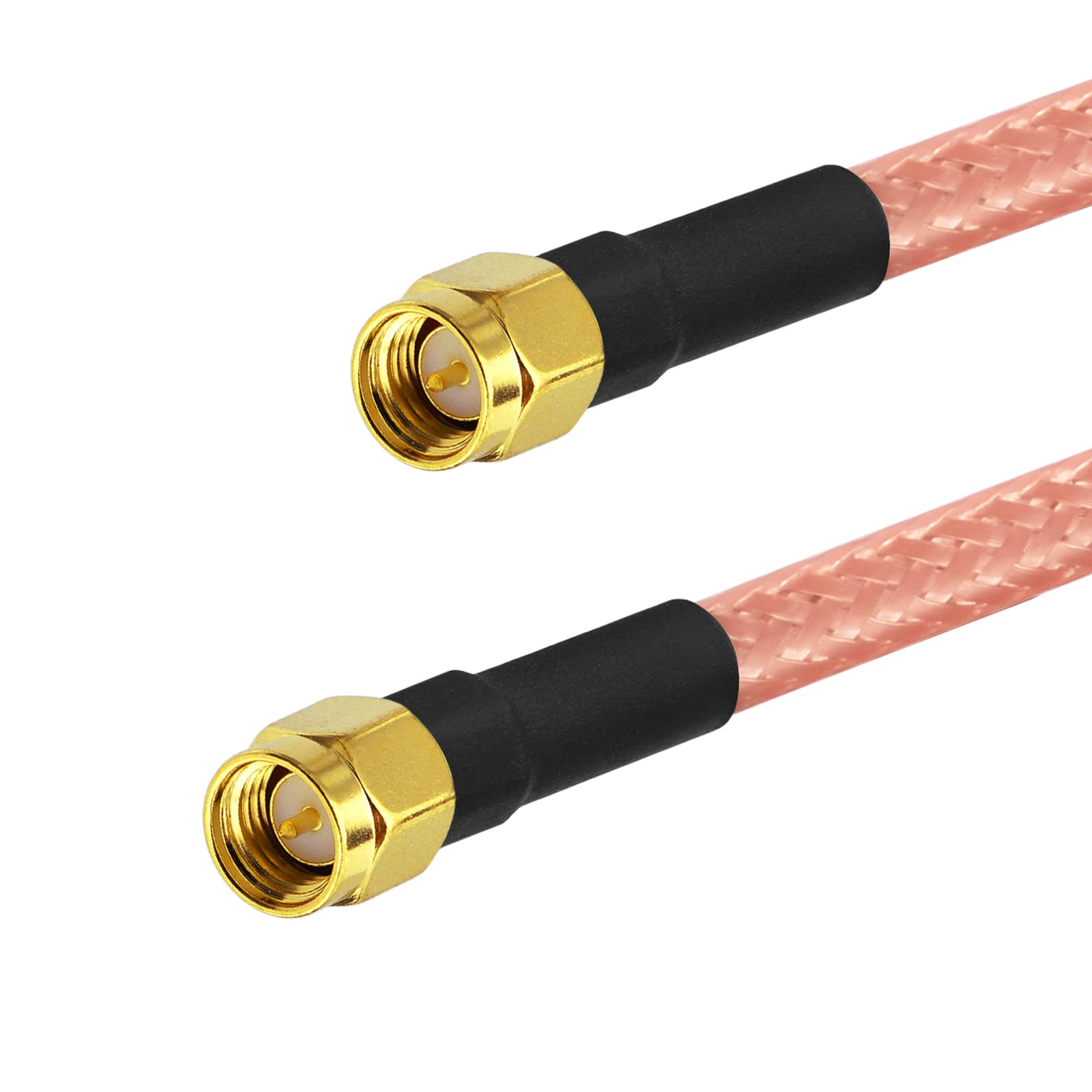 Eightwood Sma Male To Sma Male Cable Rg400 Low Loss Coax 3 Feet For 4G Lte Antenna, Wifi Antenna, Wireless Router, Ham Radio