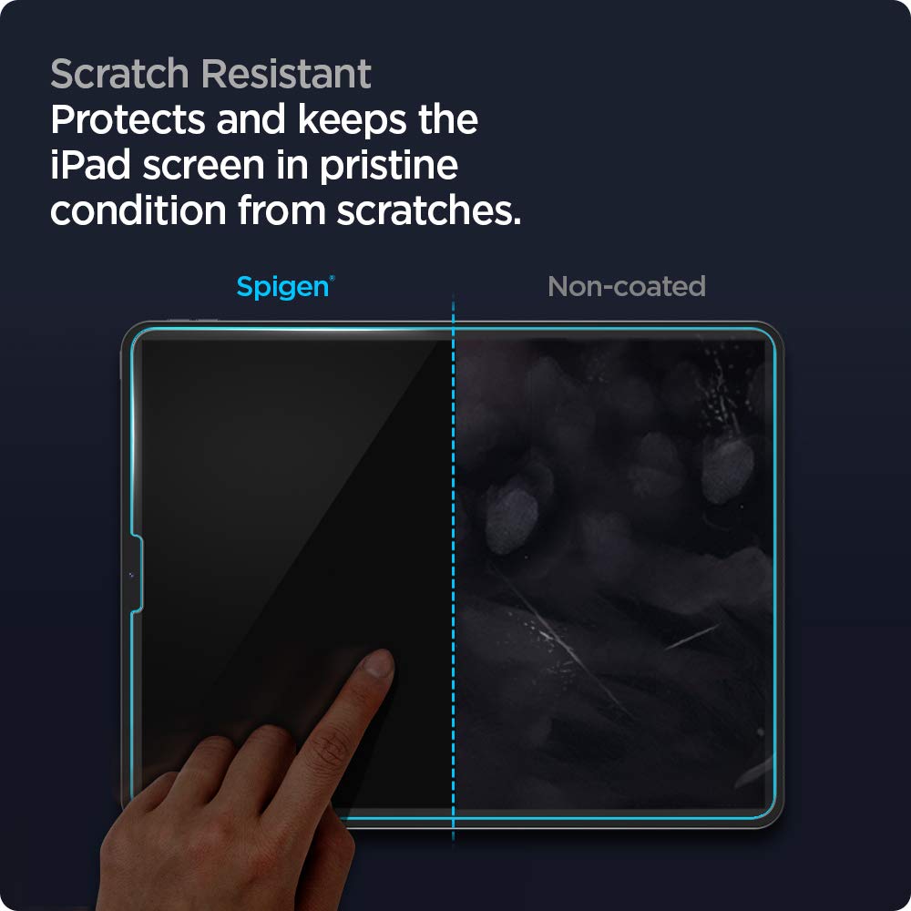 Spigen Tempered Glass Screen Protector [Glastr Ez Fit] Designed For Ipad Pro 12.9 Inch M2 (2022) / Ipad Pro 12.9 Inch (2021/2020/2018)