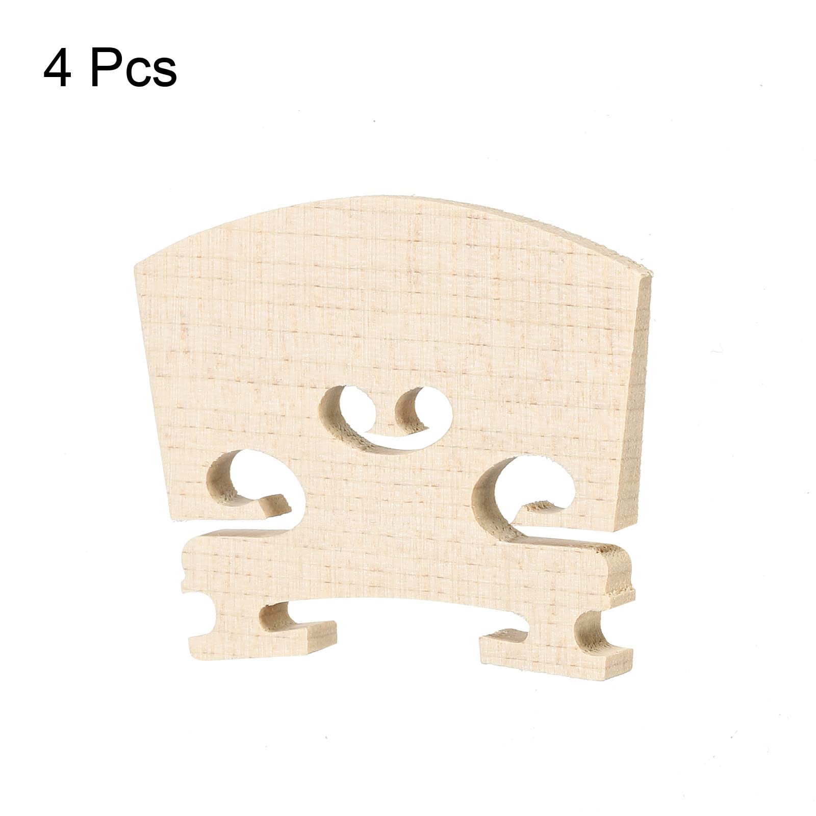 Meccanixity 1/2 Violin Bridge Maple Wood Violin Parts For 1/2 Violin, Pack Of 4