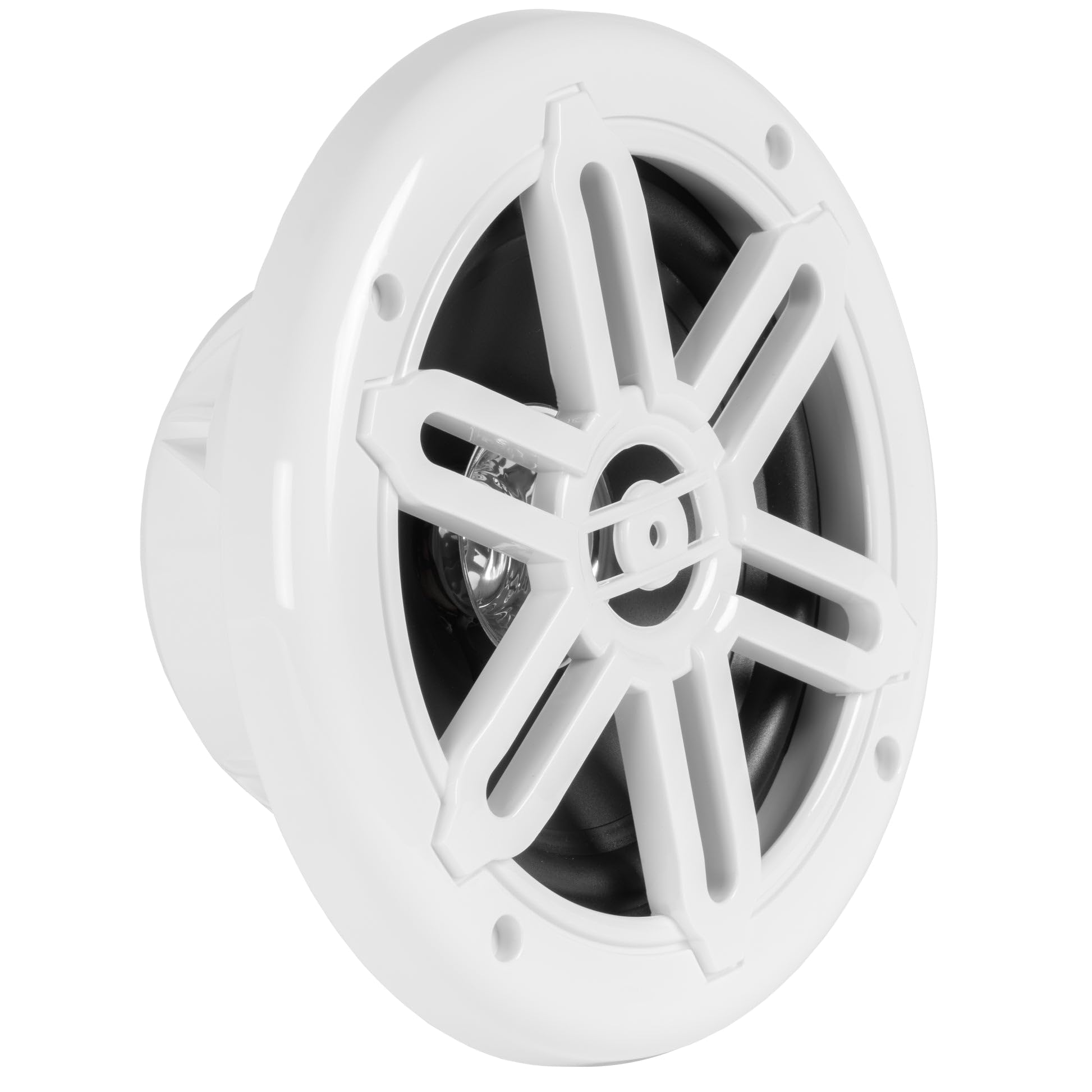 Belva Bms65Wh 500W Peak (250W Rms) 6.5' 2 Way White Coaxial Marine Speakers For Boats/Atv/Utv/Sxs/Powersport