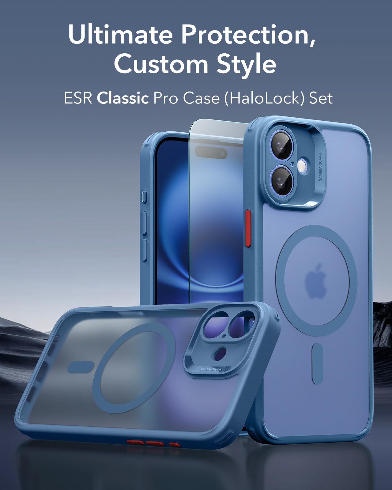 Esr For Iphone 16 Plus Case (4 In 1) Set, Translucent Matte Case With Screen Protector, Compatible With Magsafe, Military Grade