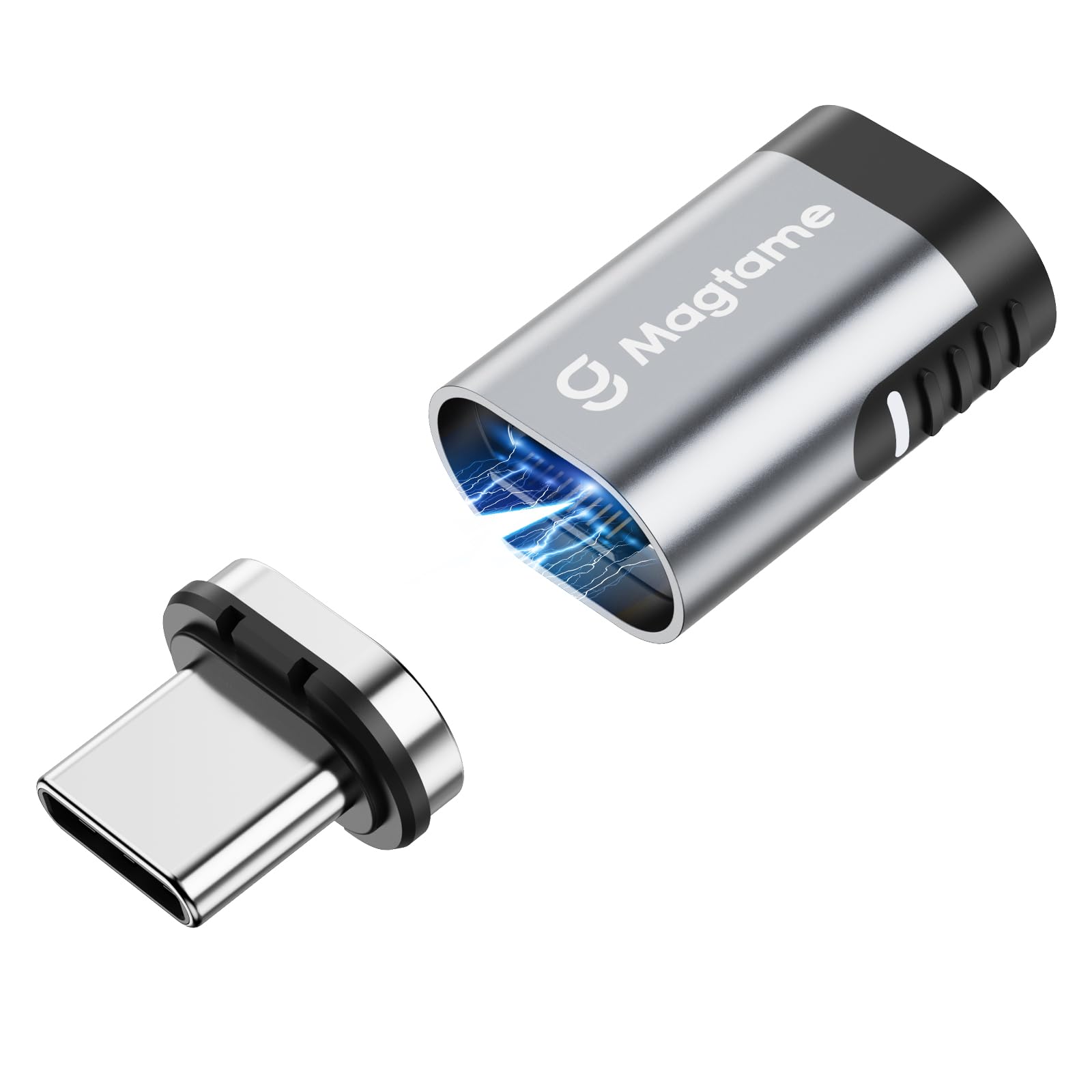 Magtame Magnetic Usb C Male To Usb C Female Adapter, 240W Type C Adapter Extender, 20Gbps Data Transfer 4K Video Output For Stea