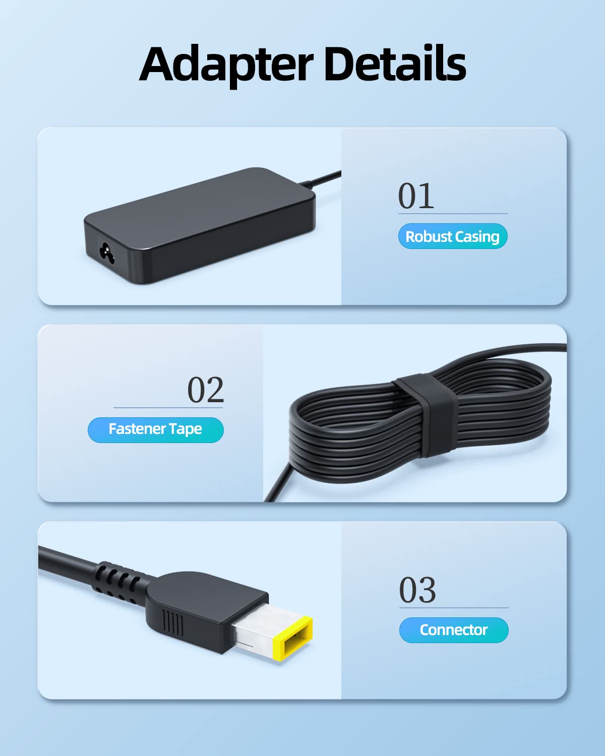 135W Ac Charger Fit For Lenovo Legion 5 Y520 Y530 Y730 Y740 Y7000 Y7000P Laptop Power Supply Adapter Cord, Slim Design