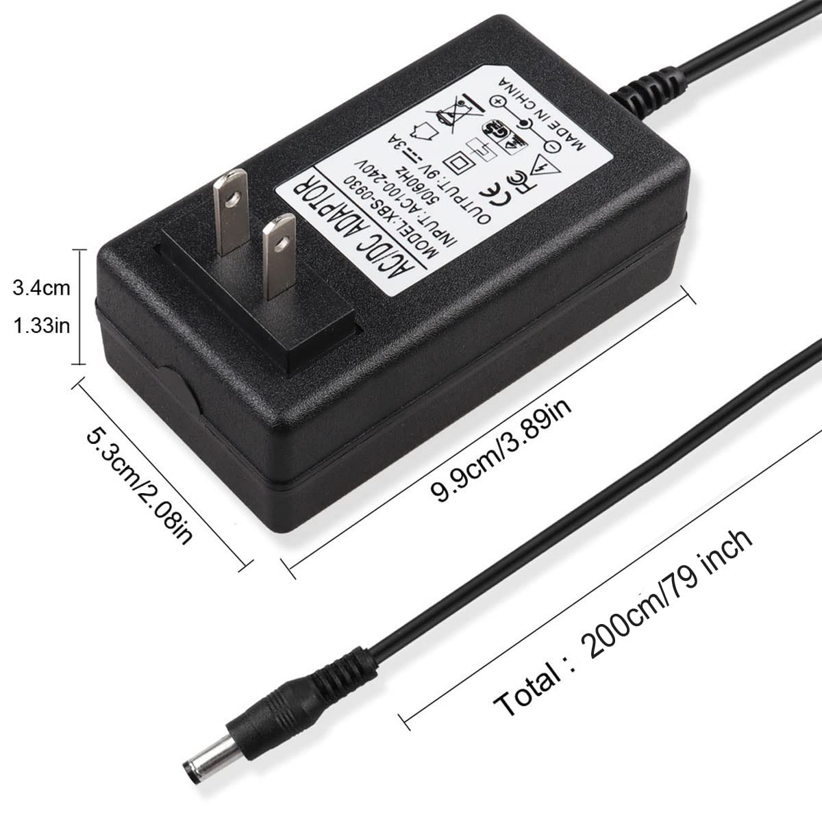 AlloverPower 9V AC Adapter Power Cord for Crosley Cruiser Series - Black, Plastic, Compatible with CR8005A, CR6005A, CR89
