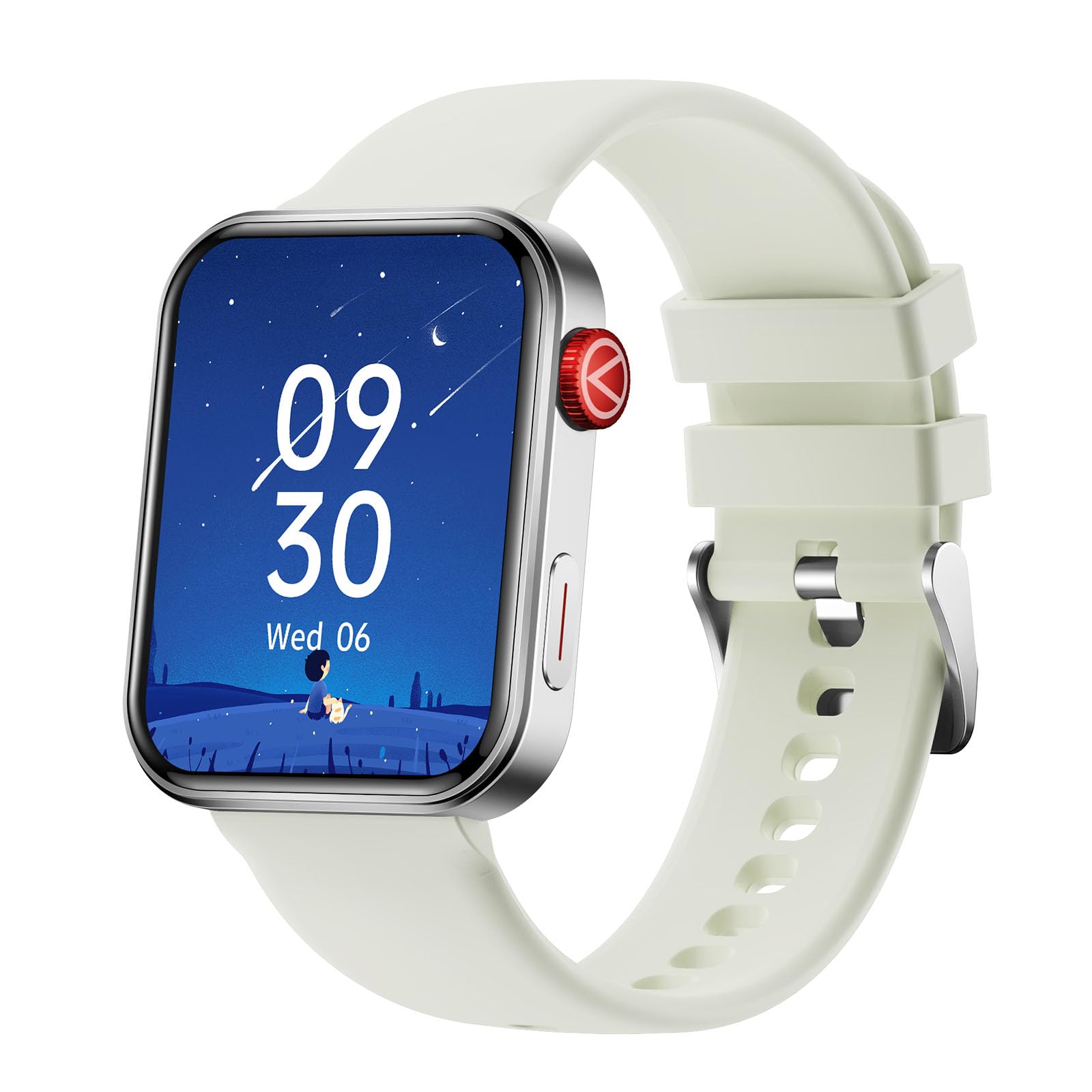 Aolon Upgraded Foom S4 1.91 Inch High Definition Large Screen Smart Watch (Silver)