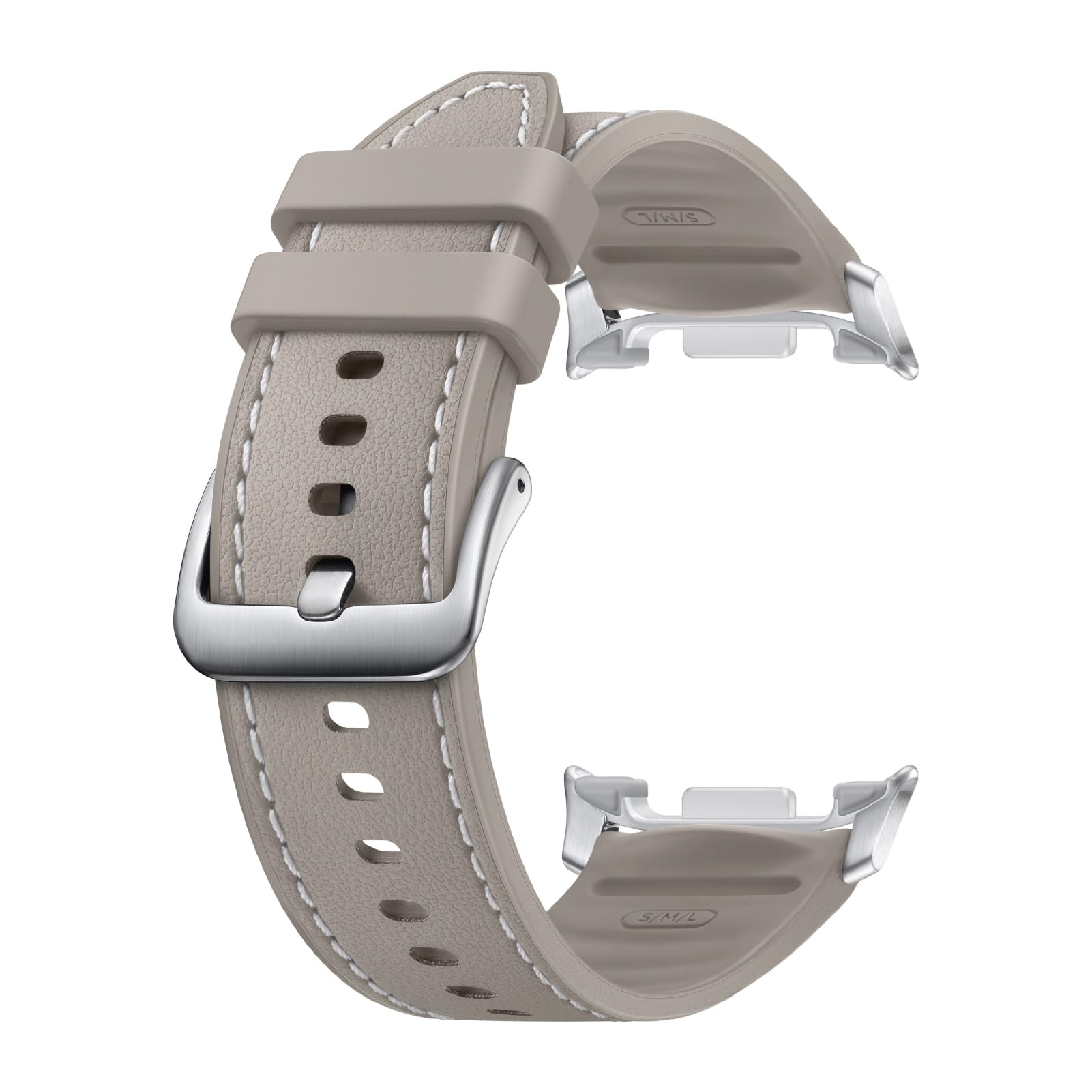 Galaxy Watch 8 Series Hybrid Band, Vegan Leather, Signature Stitch, Dynamic Lug System, Flexible Fit, Compatible with Galaxy Wat