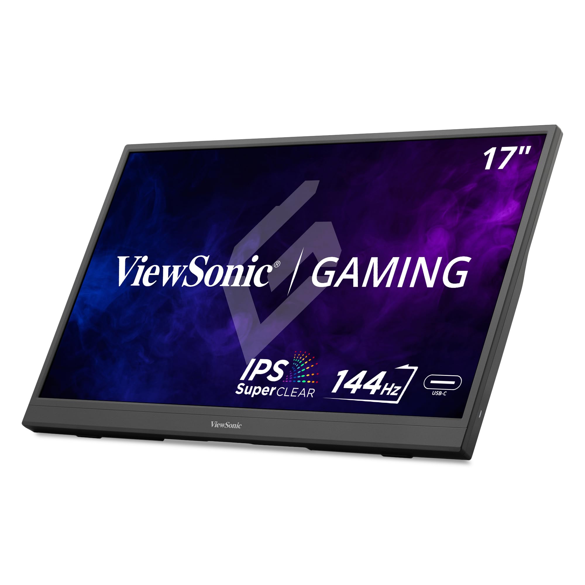 Viewsonic Vx1754 17 Inch 1080P Ips Portable Gaming Monitor With 144Hz, Amd Freesync, 2 Way Powered 60W Usb C, Mini Hdmi, And Bui