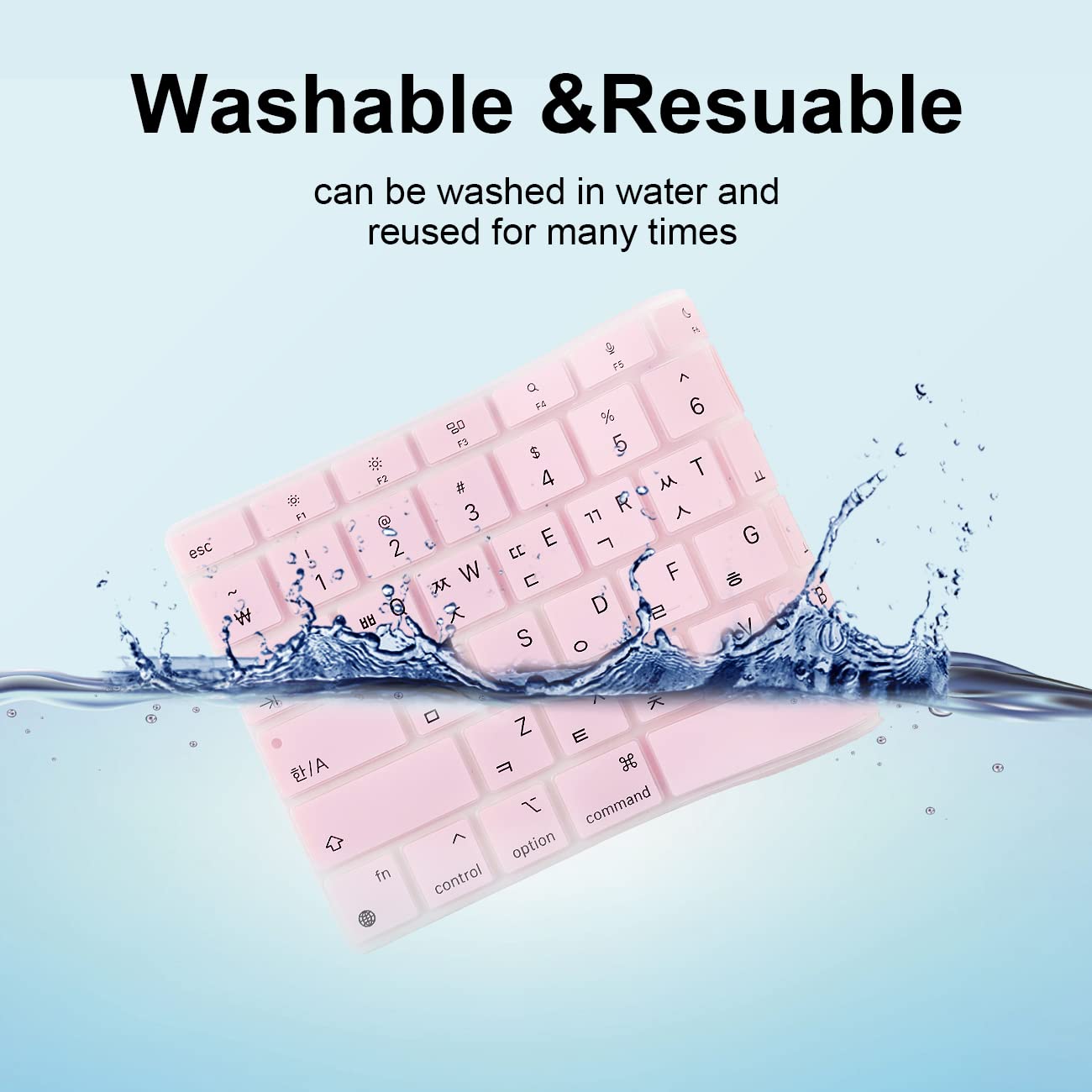 Korean Silicone Keyboard Cover For Macbook Latest Air 13.3'' 13'' 2020 With M1 Processor (Model A2337) Touch Id Compatible With