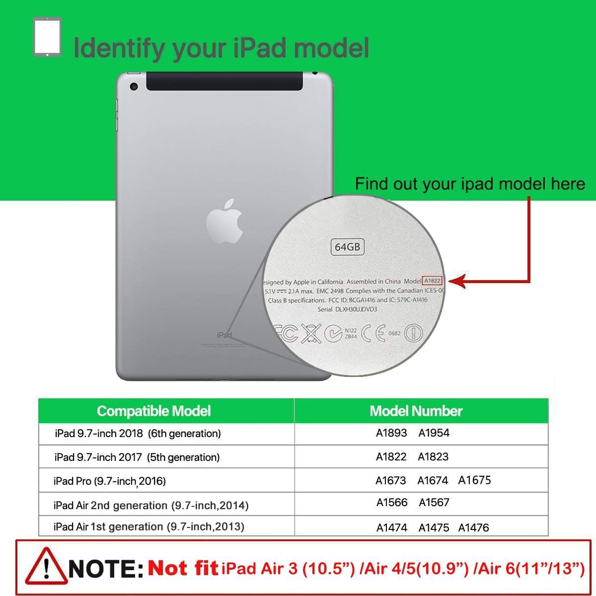 Suplik Kids Case For Ipad 5Th/6Th Generation (9.7 Inch, 2017/2018), Ipad Air 1 & Air 2 & Pro 9.7 Case With Screen Protector, Dur