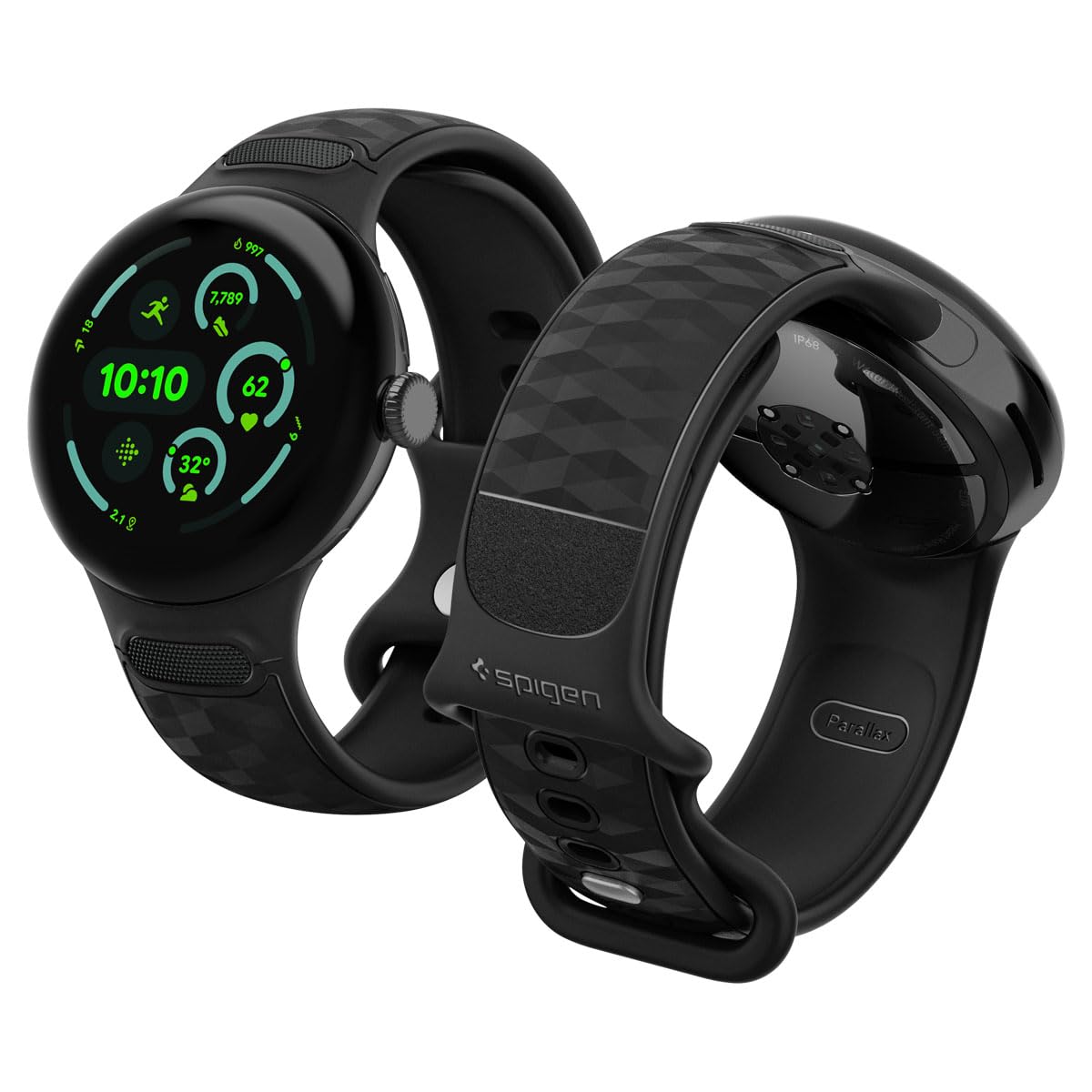 Spigen Parallax Designed For Google Pixel Watch 4/3 45mm Band - Matte Black