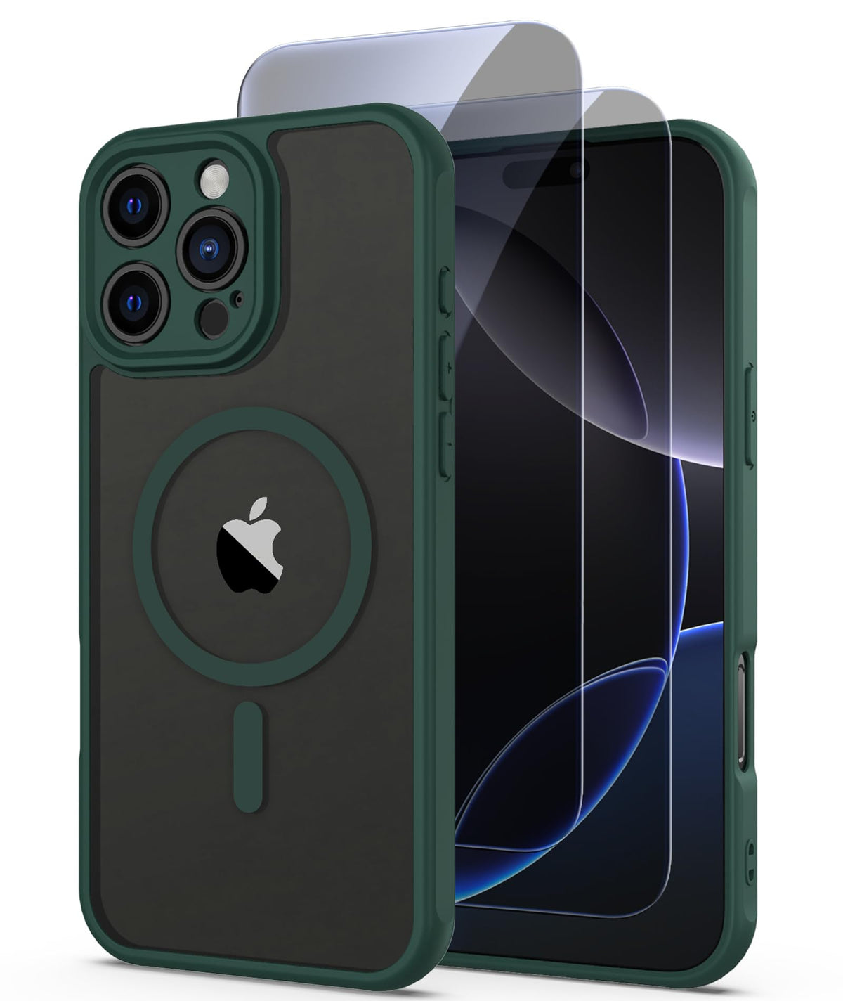 Aliruke For Iphone 16 Pro Max Case, Compatible With Magsafe, Full Camera Coverage, 12Ft Drop Protection, Slim Translucent Magnet